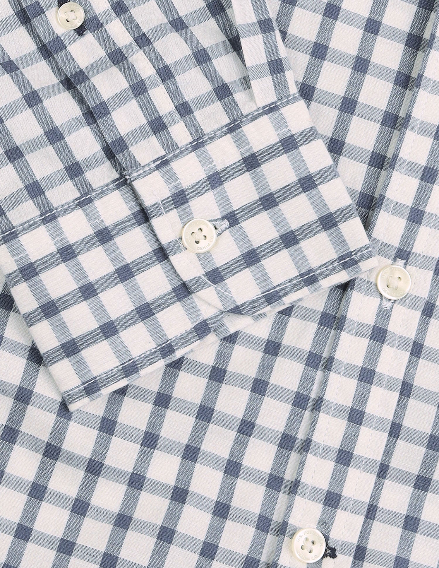 Regular Fit Grid Tattersall Checked Shirt Blue - U.S. Polo Assn. India | Large