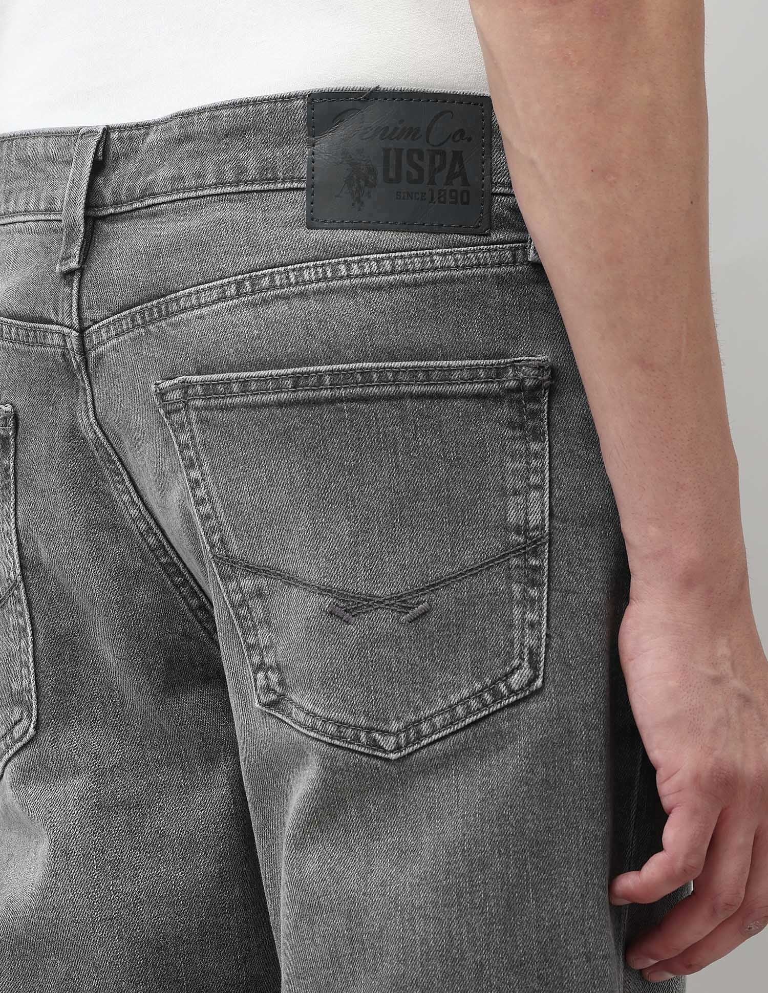 Harold Slim Straight Fit Grey Jeans Dark Grey - U.S. POLO ASSN. | Large