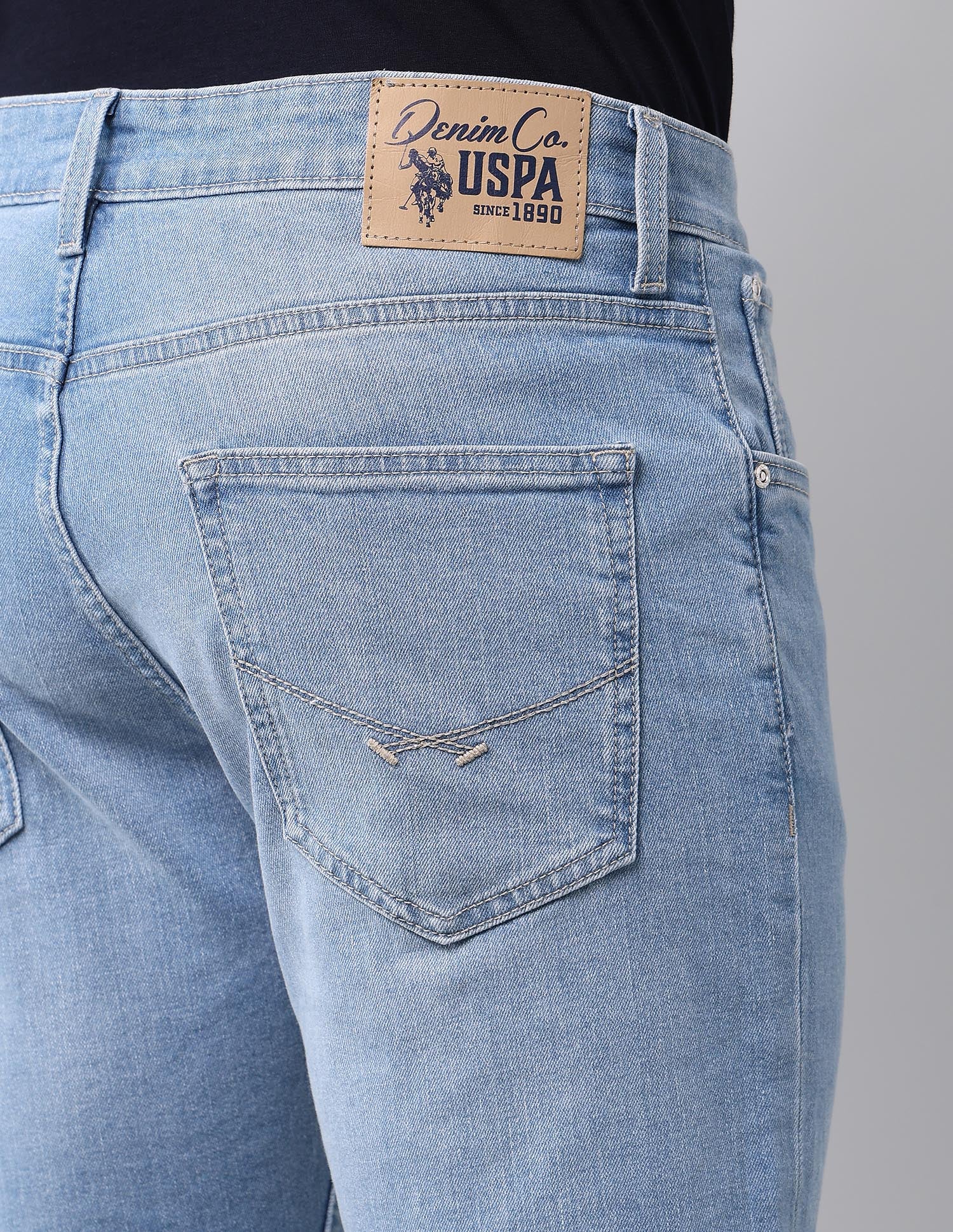 Harold Slim Straight Fit Blue Jeans Medium Wash - U.S. POLO ASSN. | Large