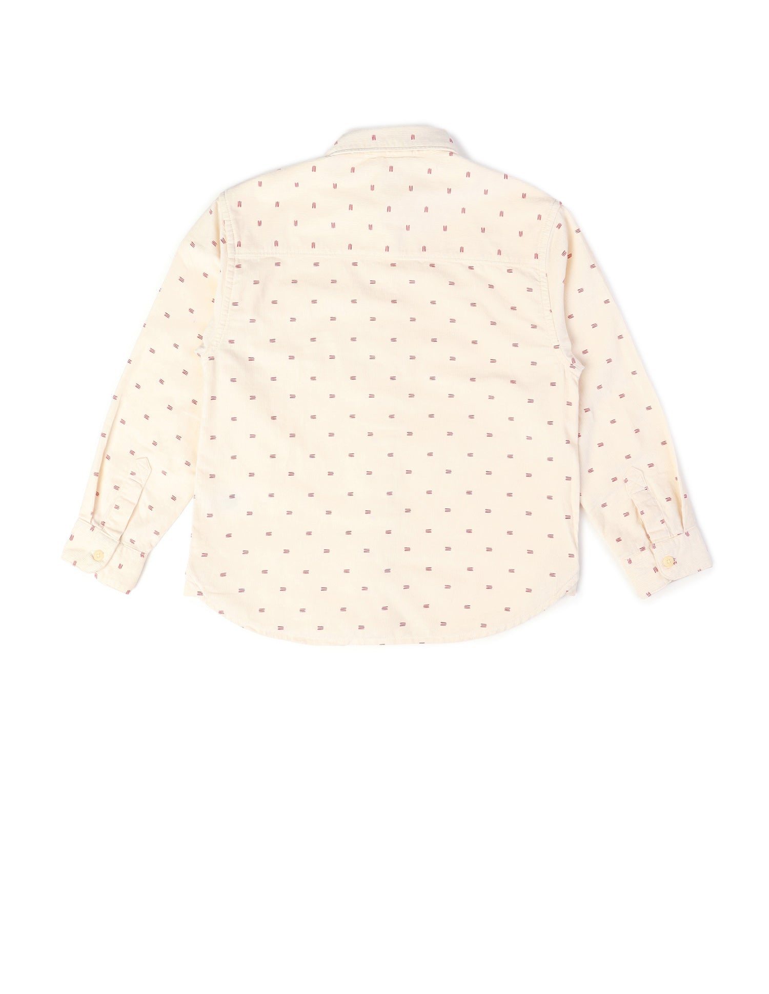 Boys Geometric Printed Pure Cotton Shirt Off White - U.S. POLO ASSN. | Large