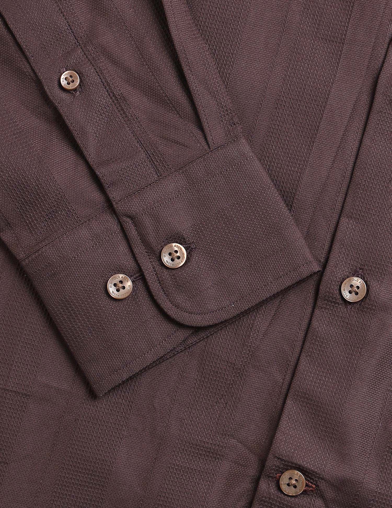 Dobby Textured Shirt Choco - U.S. Polo Assn. India | Large