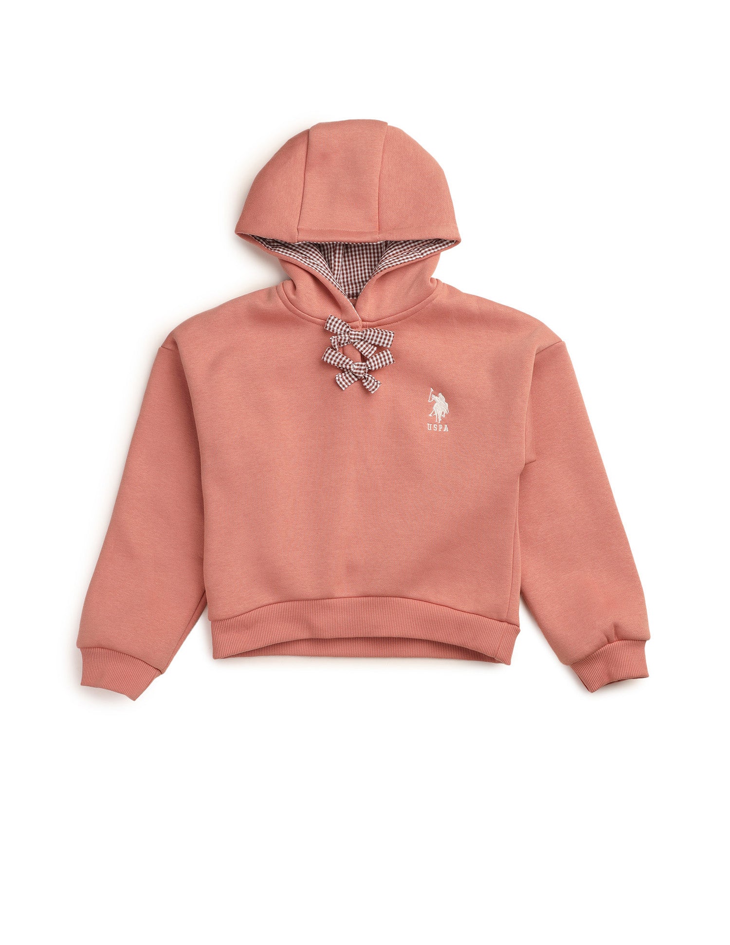 Girls Solid Comfort Fit Sweatshirt Rust - U.S. POLO ASSN. | Large