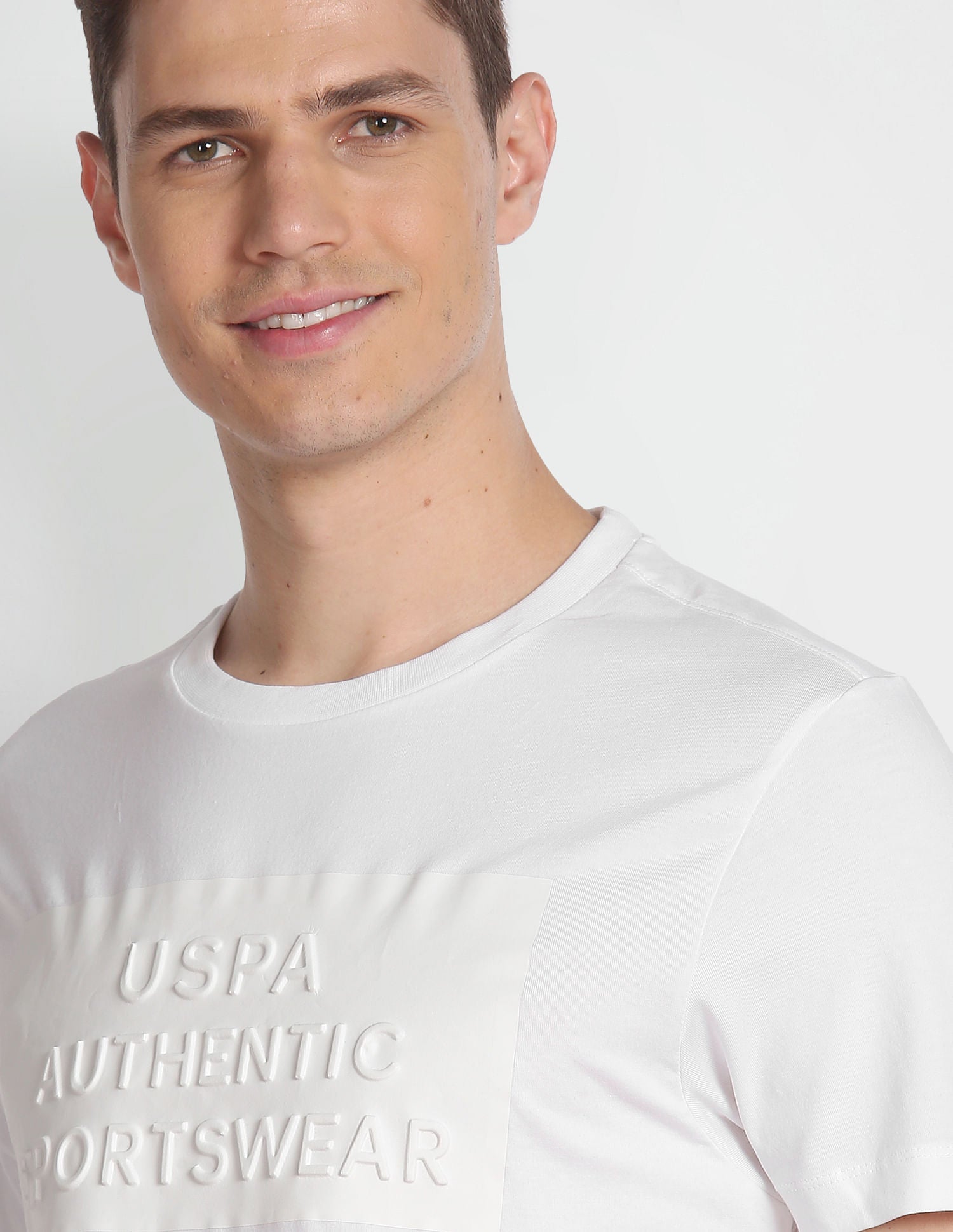 Crew Neck Slim Fit T-Shirt White - U.S. POLO ASSN. | Large