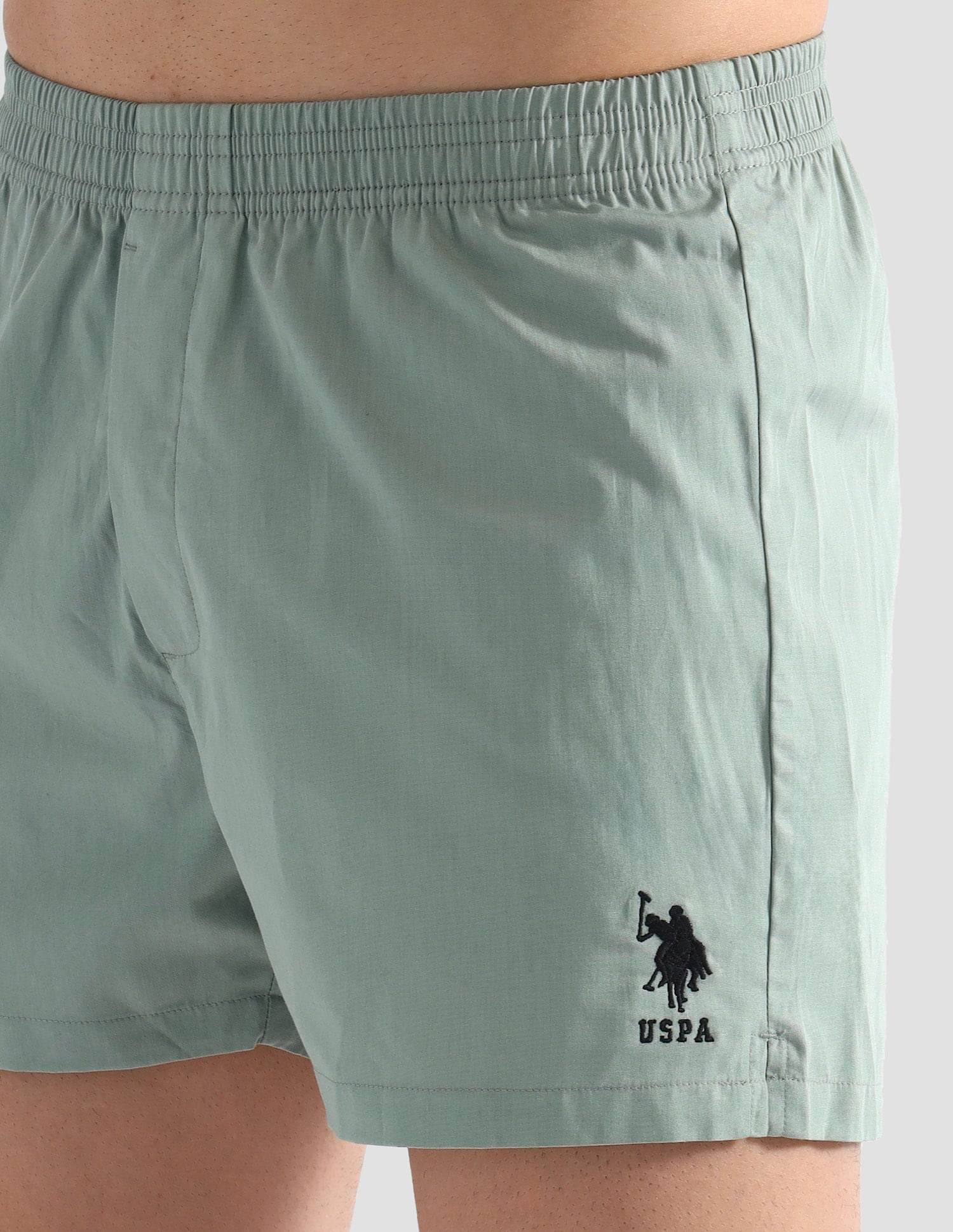 Comfort Regular Fit Solid OEX08 Boxers - Pack of 2 Crabapple Iceberg and Green - U.S. POLO ASSN. | Large