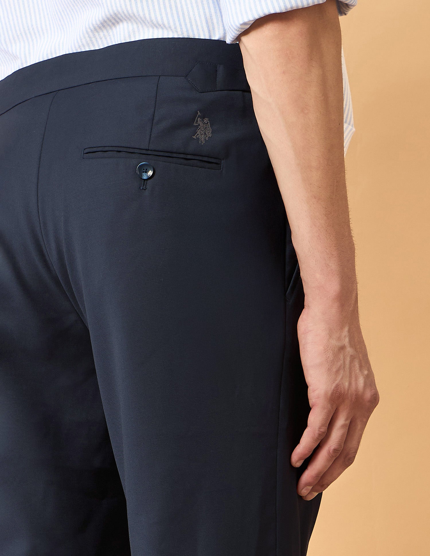 Pacho X Riley Straight Pleated Trousers Navy - U.S. POLO ASSN. | Large