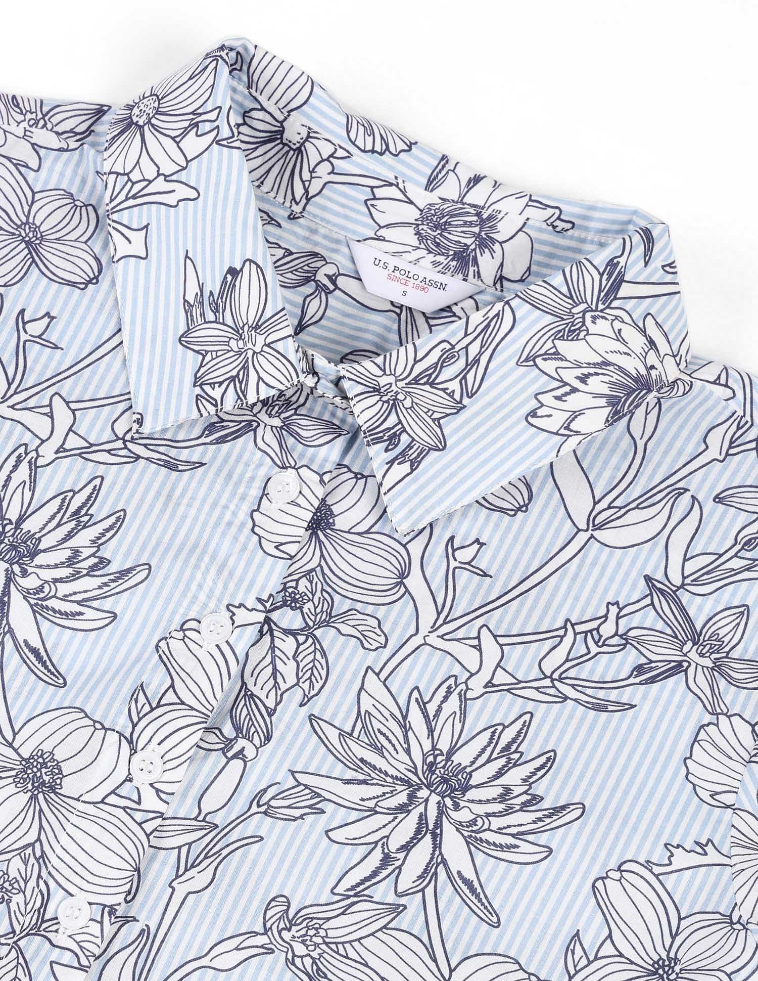 Floral Printed Dobby Shirt Multi-colour - U.S. POLO ASSN. | Large