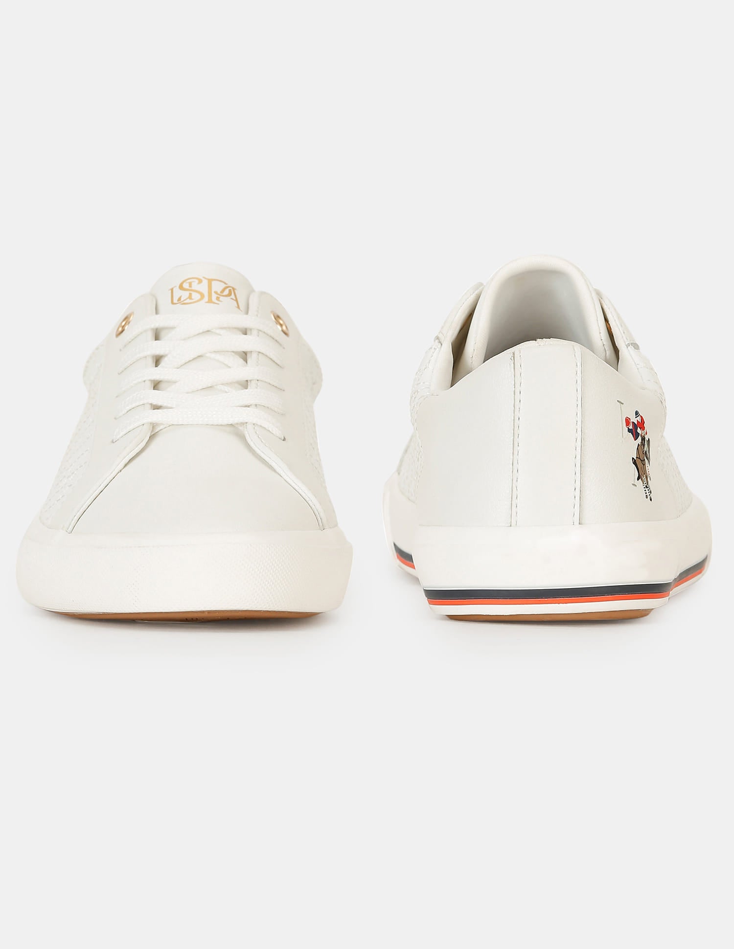 Heidi 2.0 White Quilting Detail Sneakers Shoes White - U.S. Polo Assn. India | Large