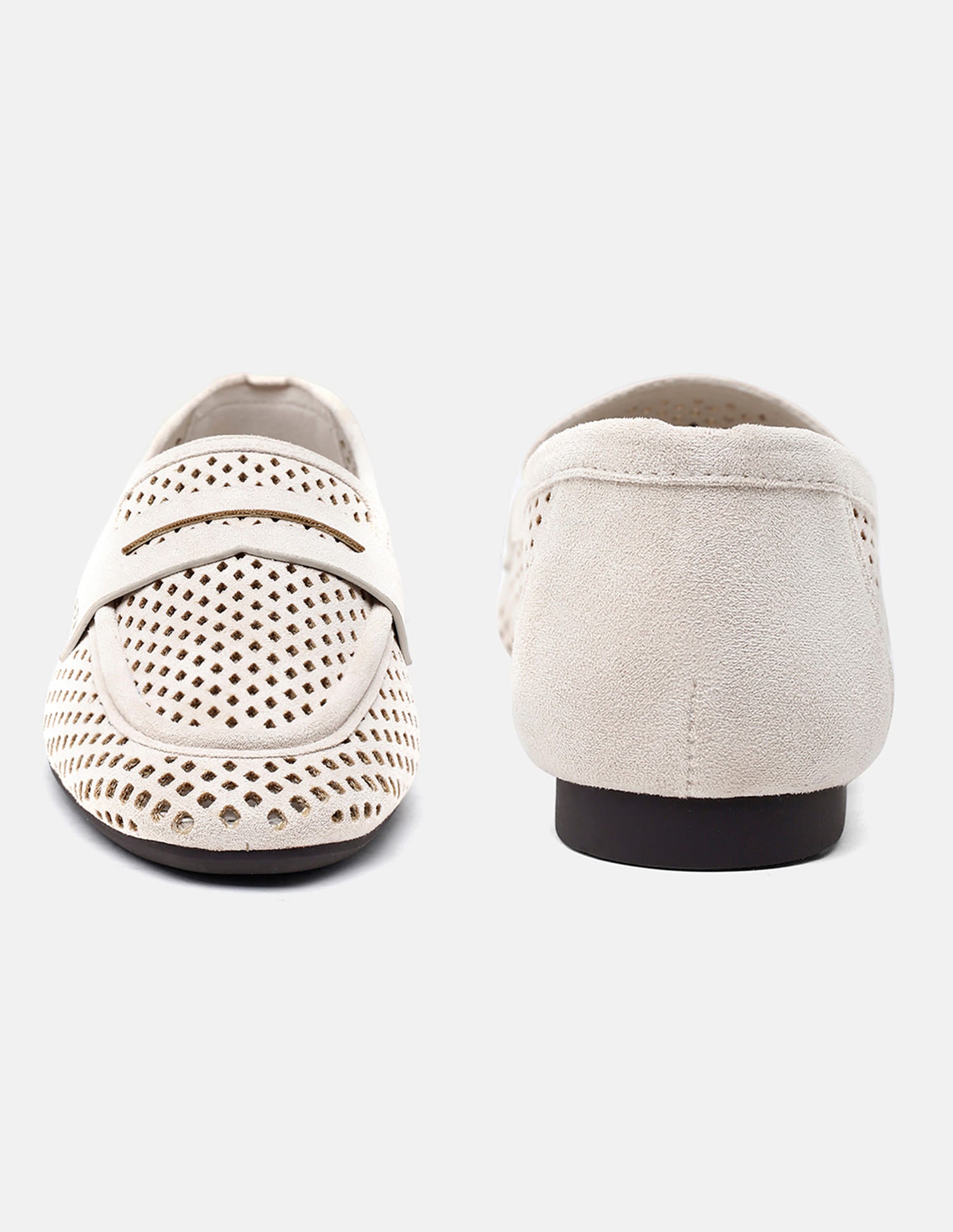 Mesh Textured Outsole Avenoir Loafers Off White - U.S. Polo Assn. India | Large
