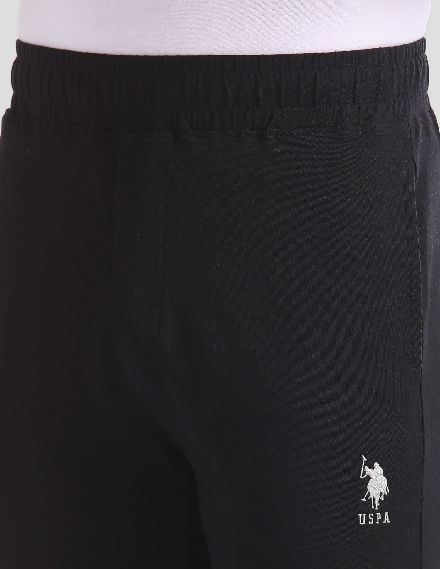 Cotton Stretch OELP1 Lounge Track Pants - Pack Of 1 Black - U.S. POLO ASSN. | Large