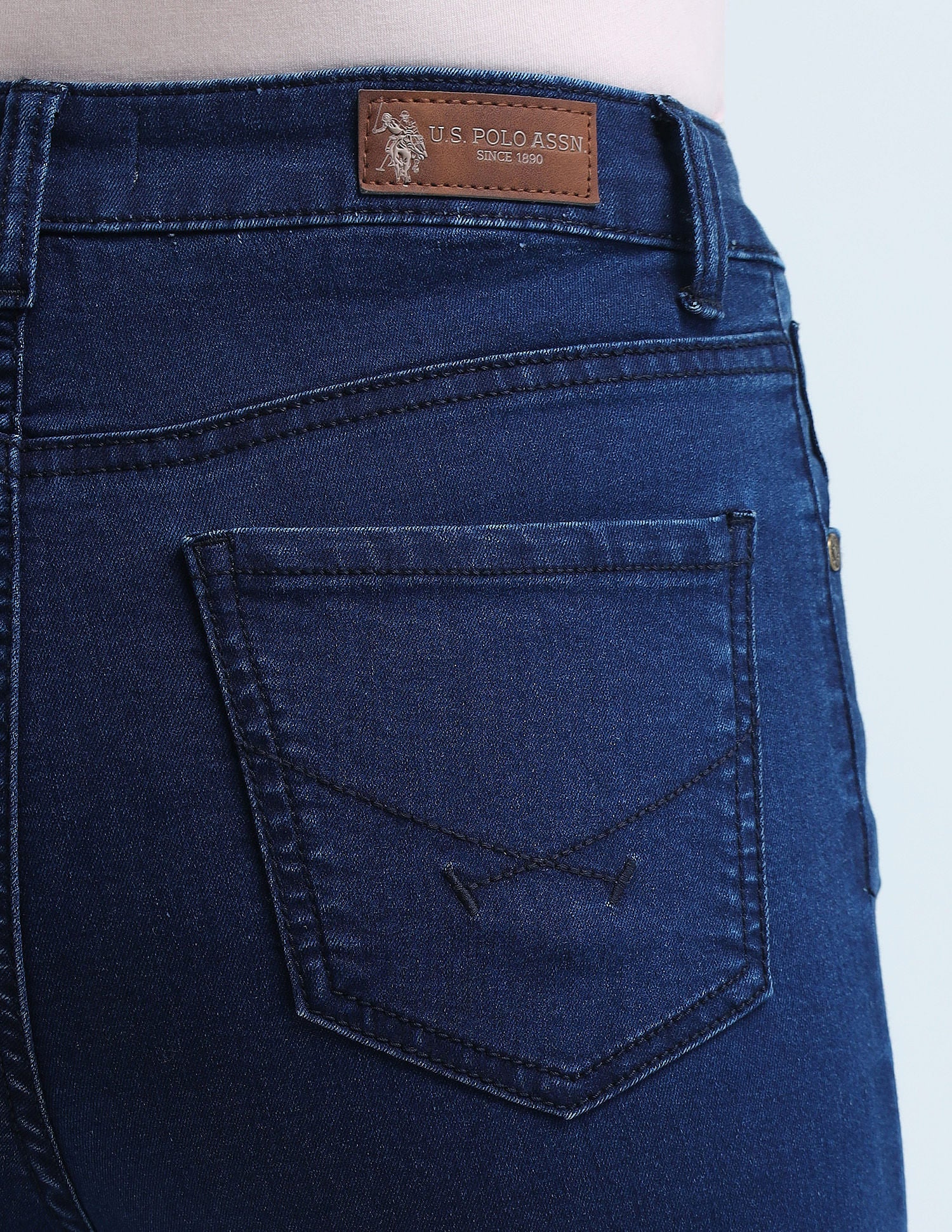Super Skinny Fit Blue Jeans Blue - U.S. Polo Assn. India | Large