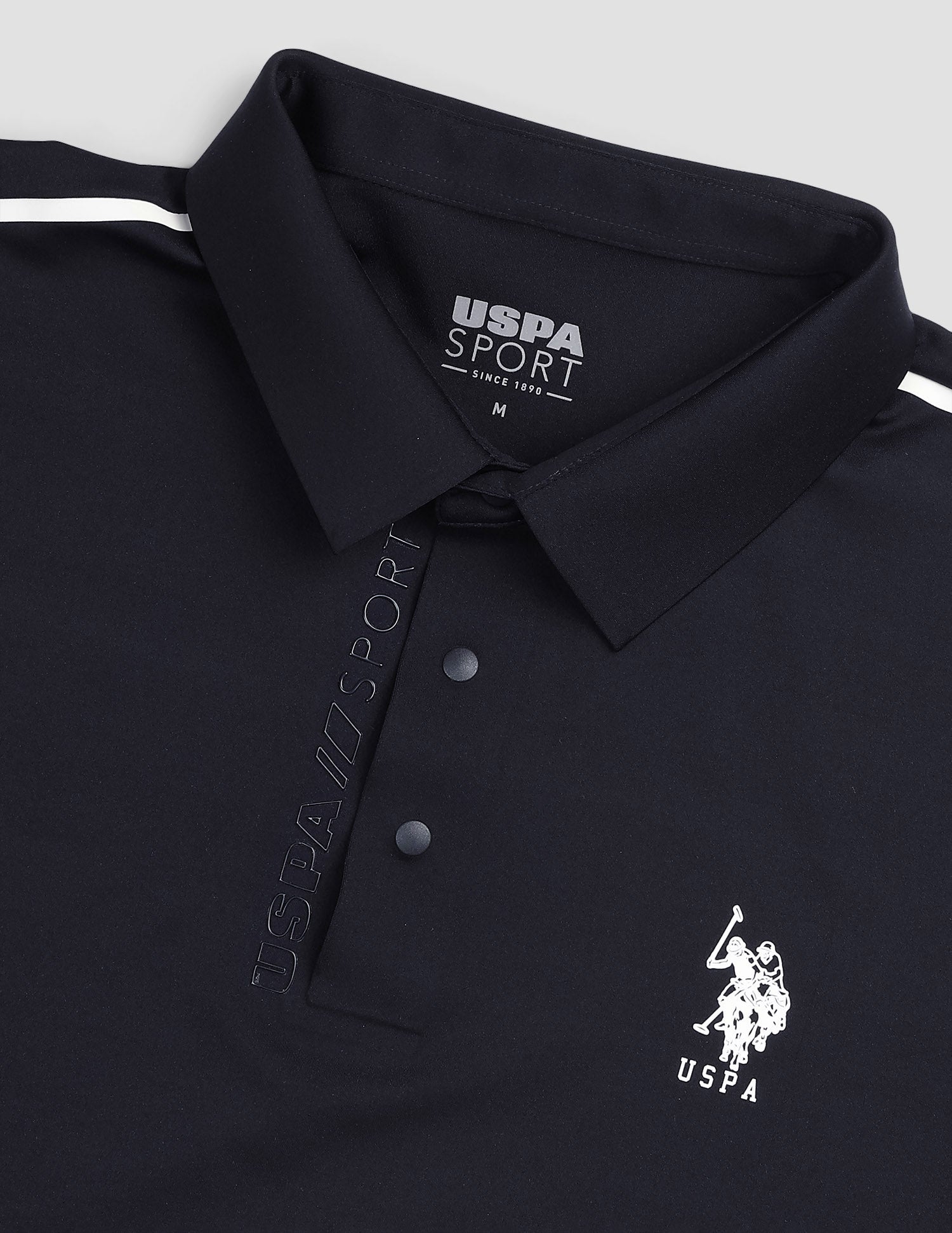 Solid Regular Fit Active Polo Shirt Navy - U.S. POLO ASSN. | Large