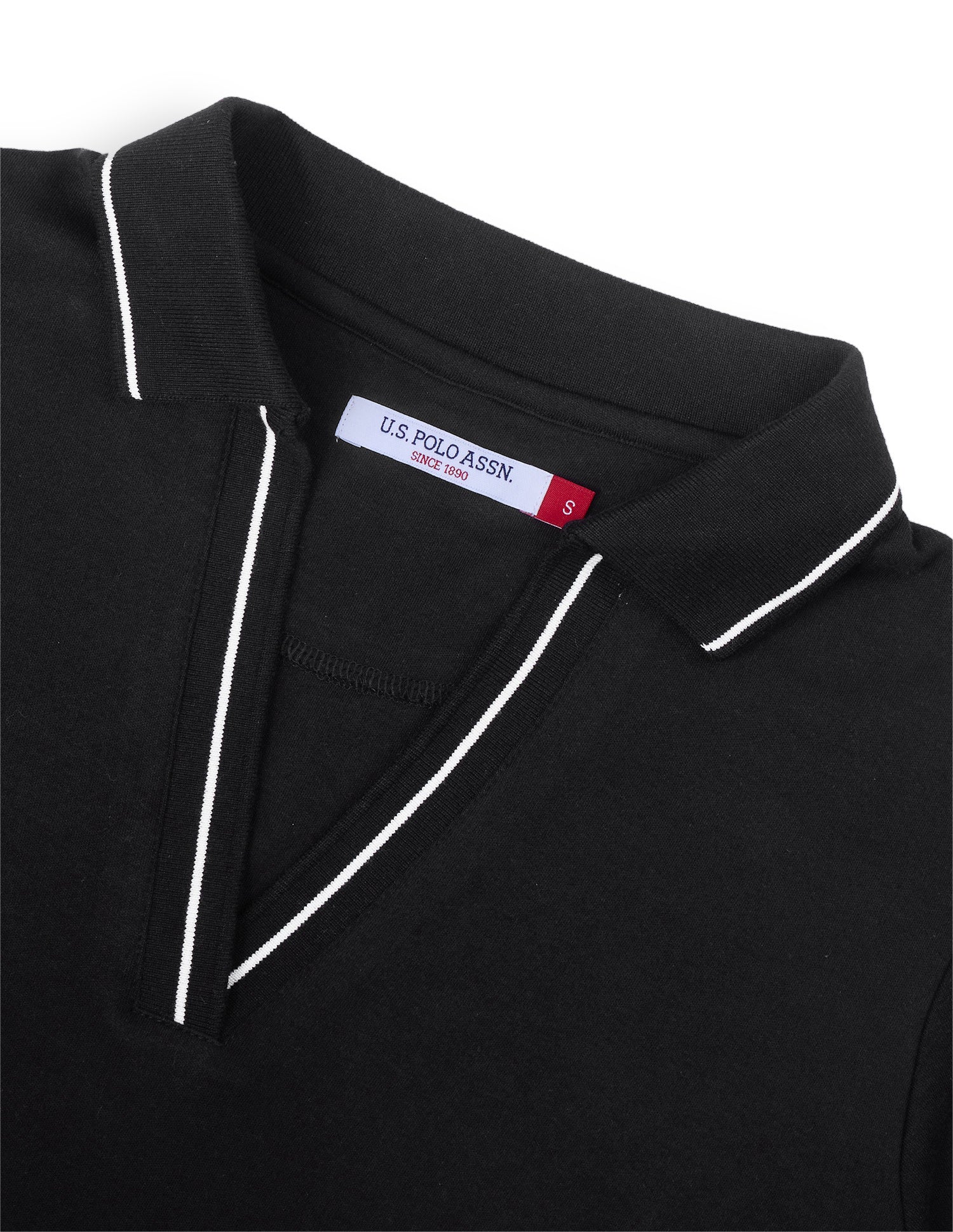 Solid Regular Fit Polo Shirt Black - U.S. Polo Assn. India | Large