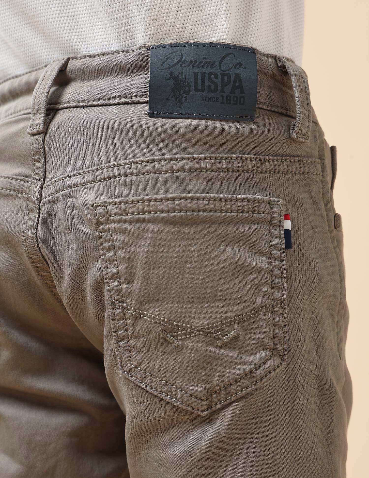 Boys Solid Relaxed Fit Shorts Olive - U.S. POLO ASSN. | Large