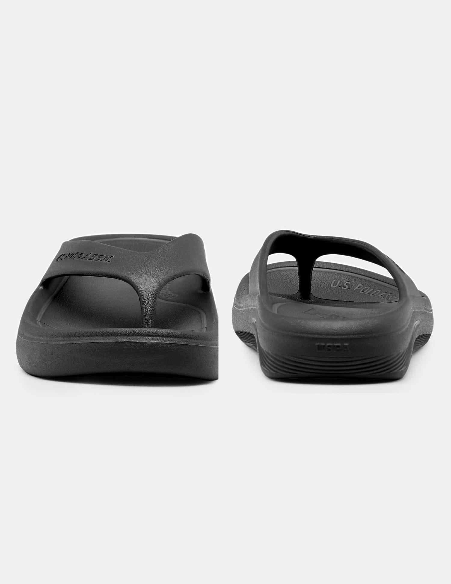 Men Cole V-Strap Flip Flops Black - U.S. Polo Assn. India | Large