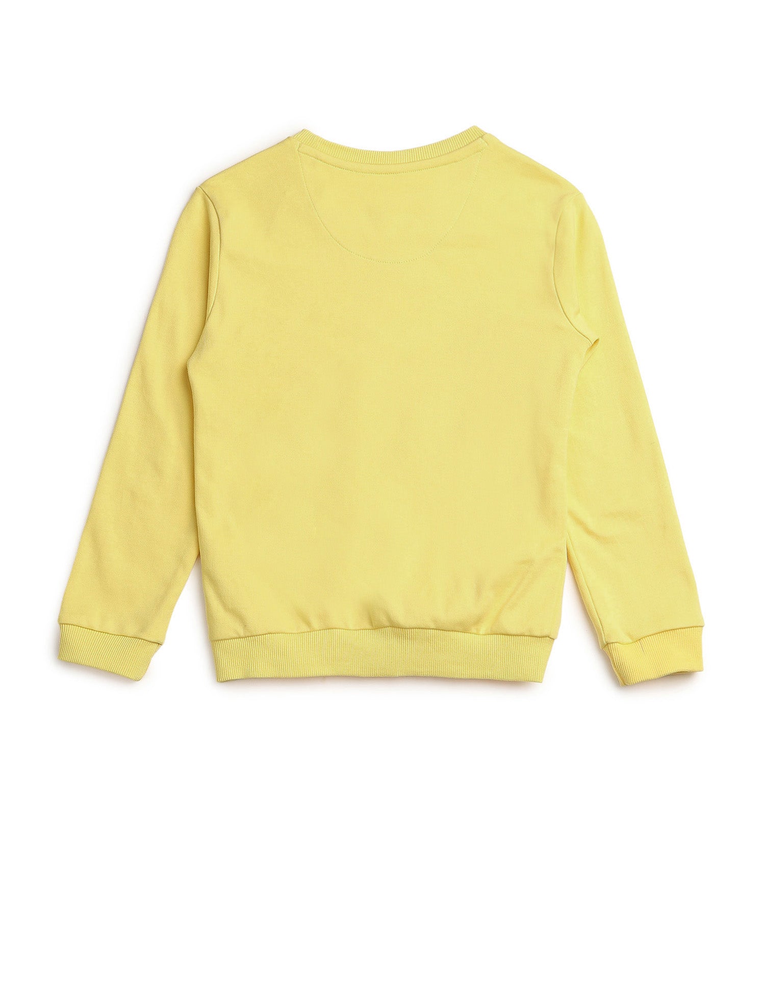 Boys Brand Embossed Regular Fit Sweatshirt Yellow - U.S. POLO ASSN. | Large
