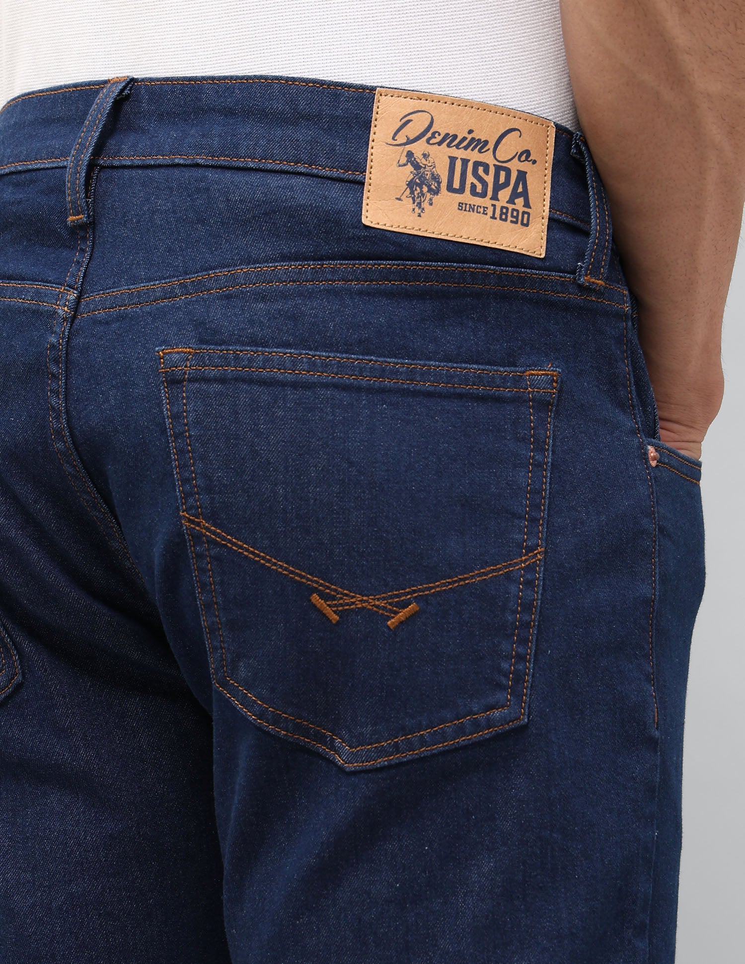 Brandon Slim Tapered Fit Blue Jeans Indigo - U.S. POLO ASSN. | Large