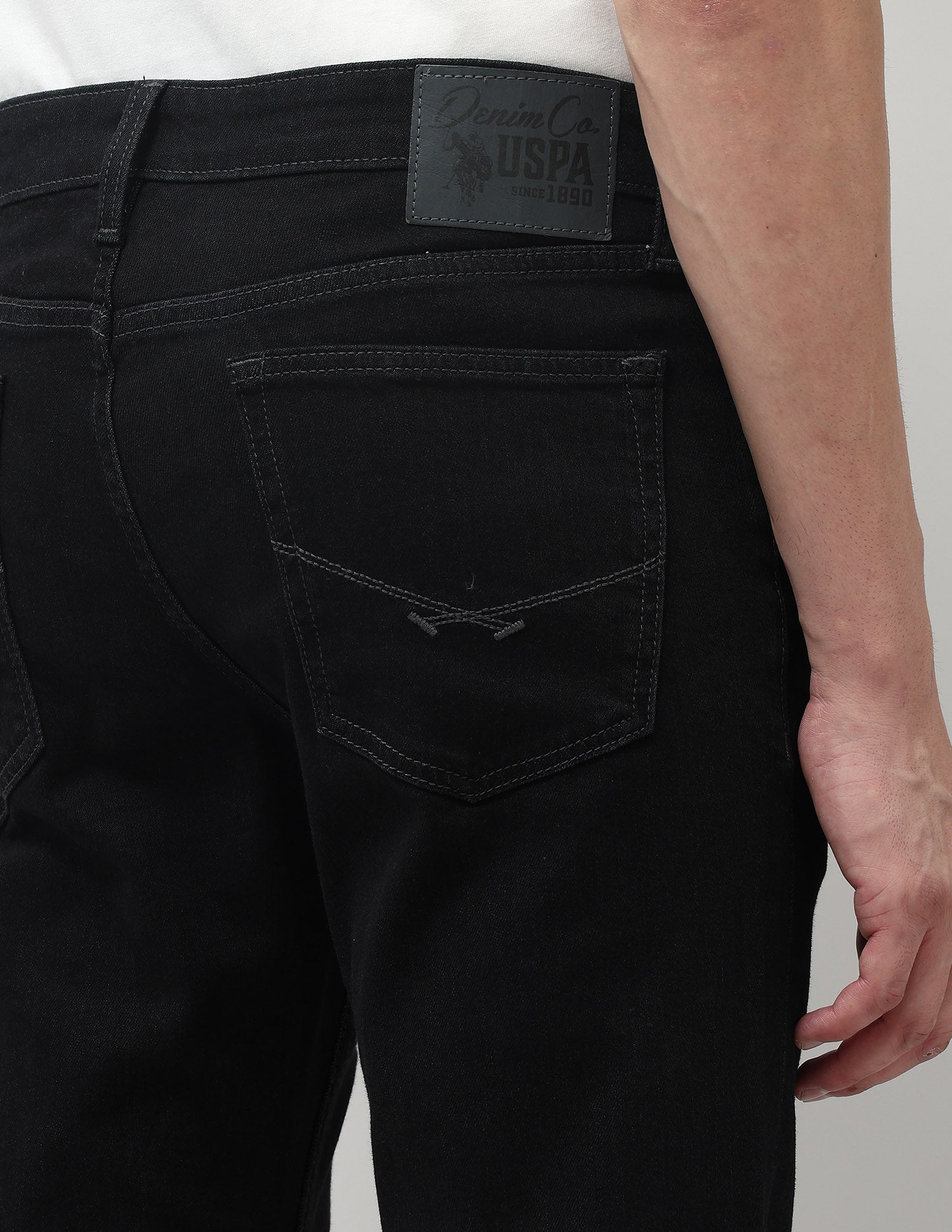 Brandon Slim Tapered Fit Grey Jeans Black - U.S. POLO ASSN. | Large