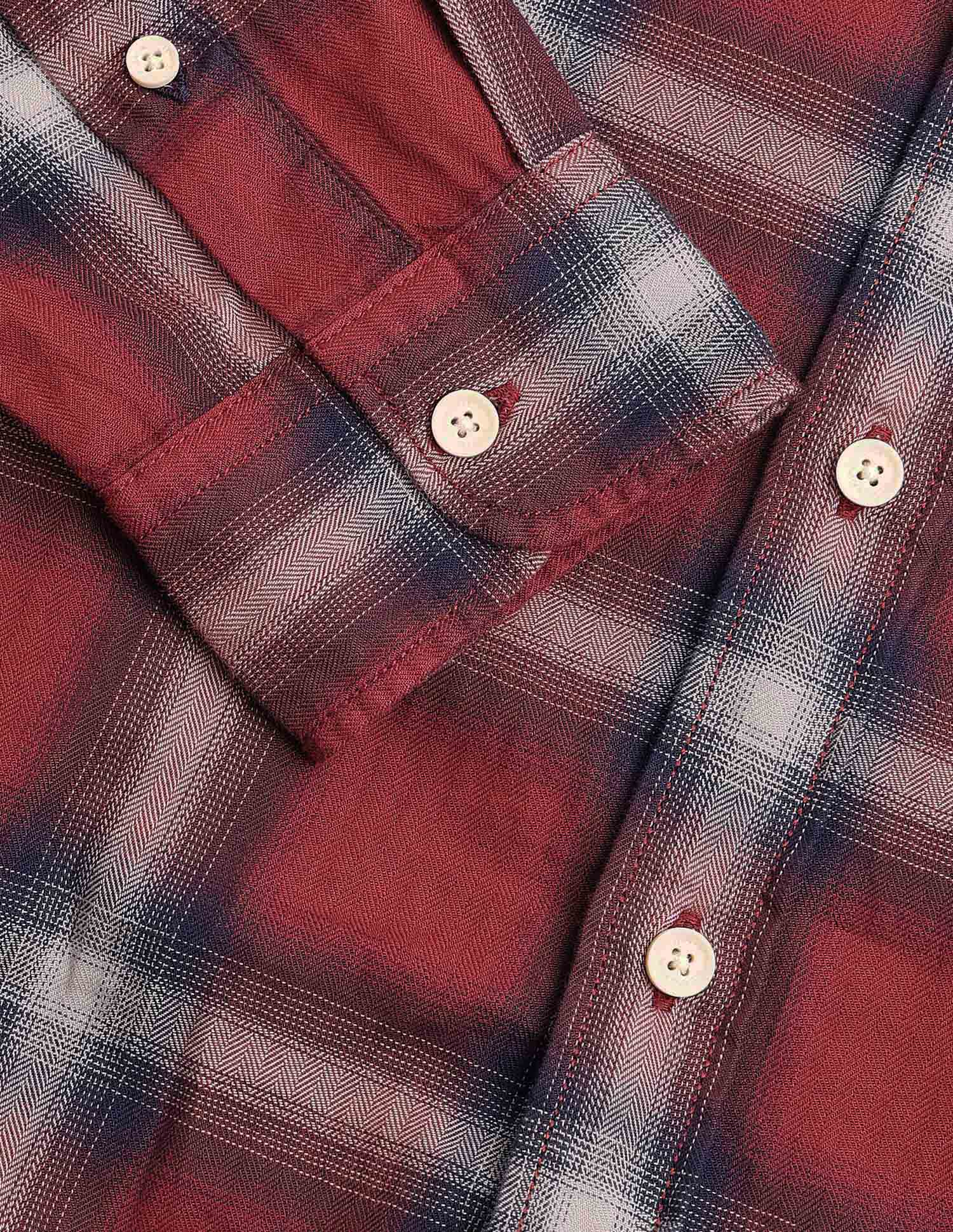 Pure Cotton Plaid Checked Shirt Red - U.S. Polo Assn. India | Large
