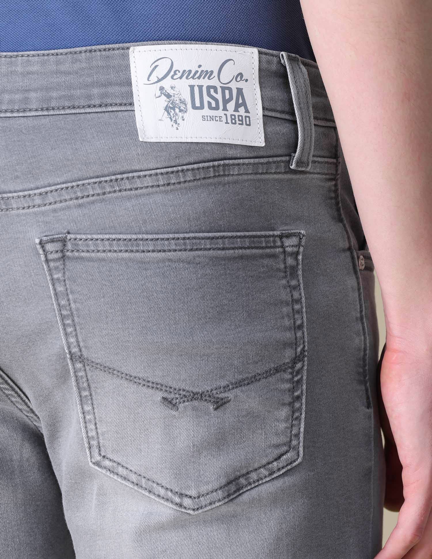 Slim Tapered Fit Grey Jeans Light Grey - U.S. POLO ASSN. | Large