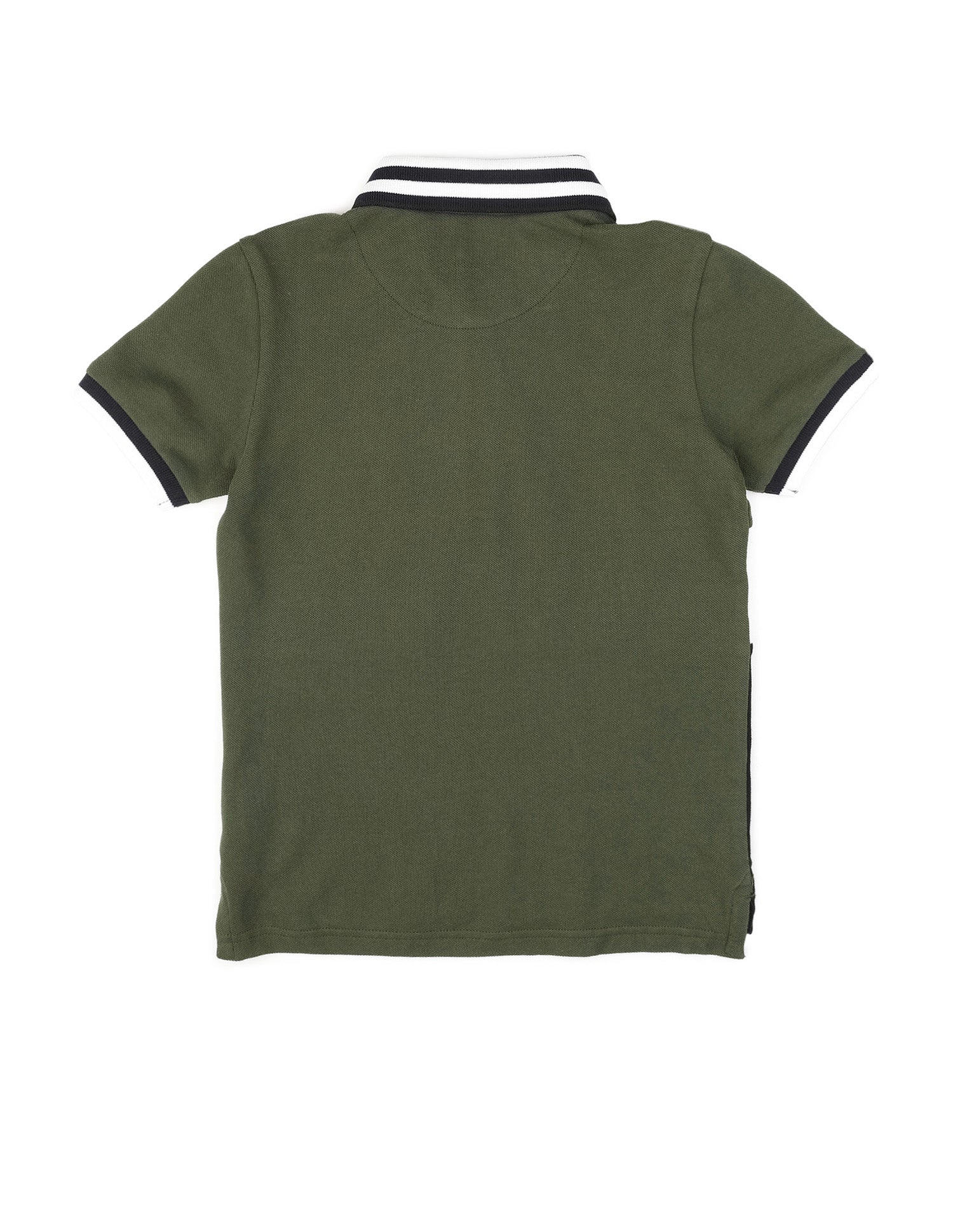 Boys Colour Blocked Pure Cotton Polo Shirt Green - U.S. POLO ASSN. | Large