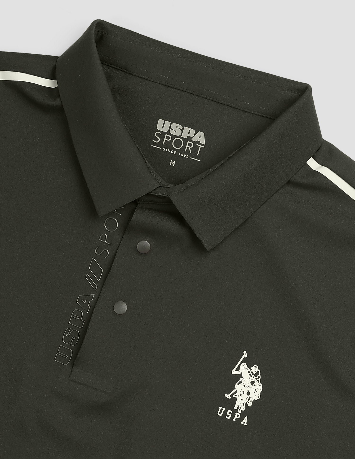 Solid Regular Fit Active Polo Shirt Dark Green - U.S. POLO ASSN. | Large