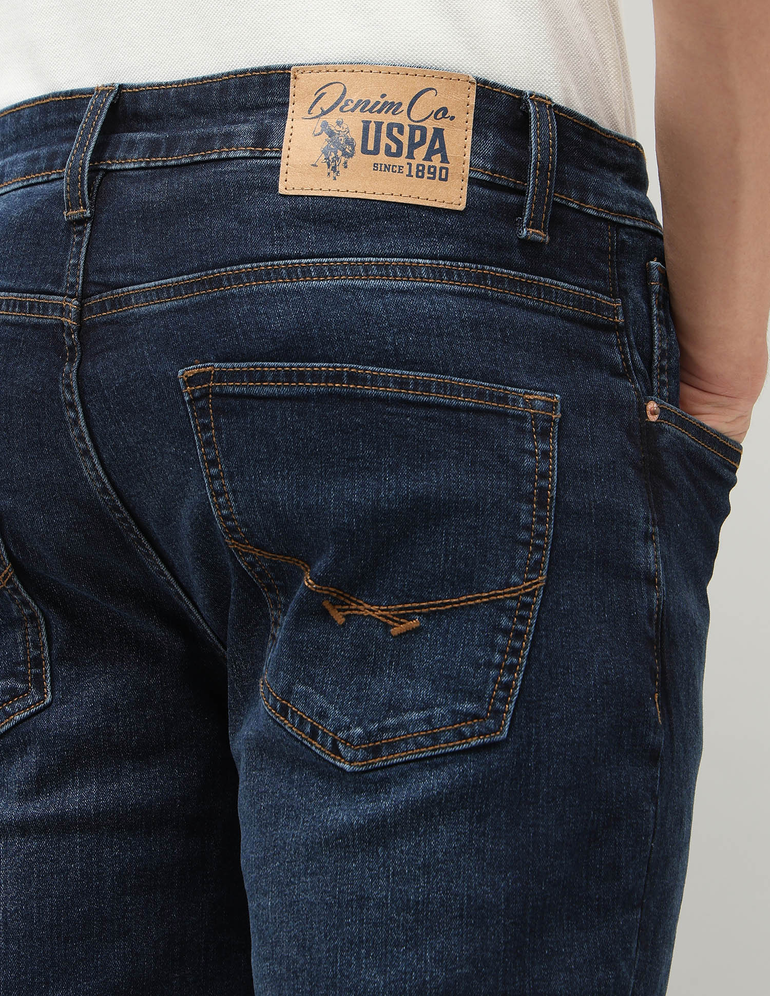 Harold Slim Straight Fit Blue Jeans Indigo - U.S. POLO ASSN. | Large