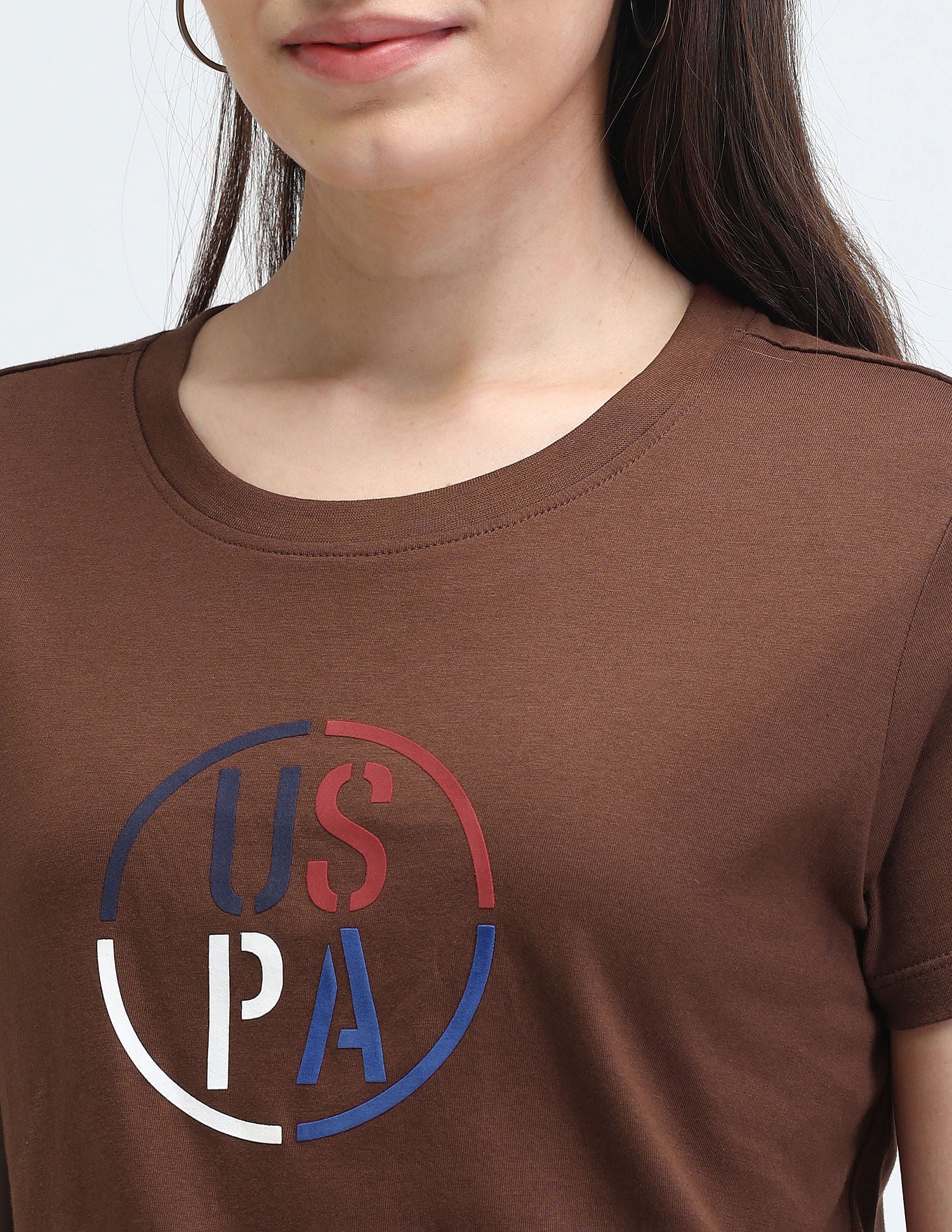 Puff Print Regular Fit T-Shirt Brown - U.S. POLO ASSN. | Large