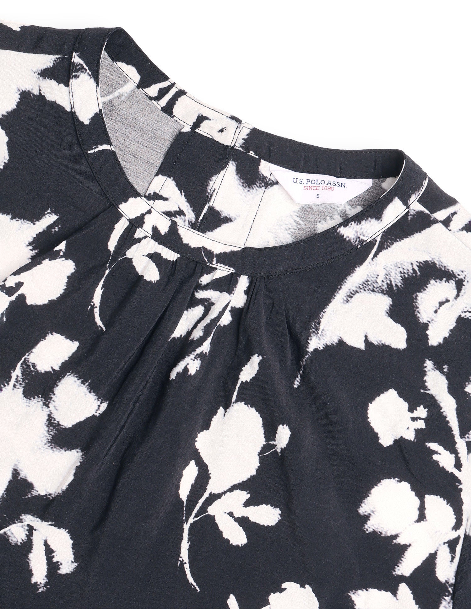 Floral Printed Regular Fit Top Black - U.S. Polo Assn. India | Large