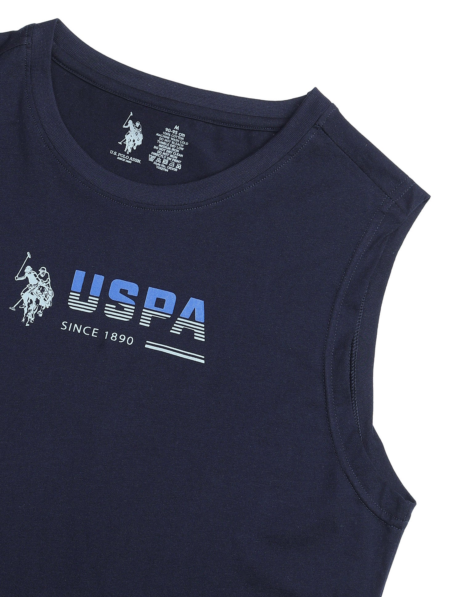 Solid Cotton OEV06 Vest - Pack Of 1 Navy - U.S. Polo Assn. India | Large