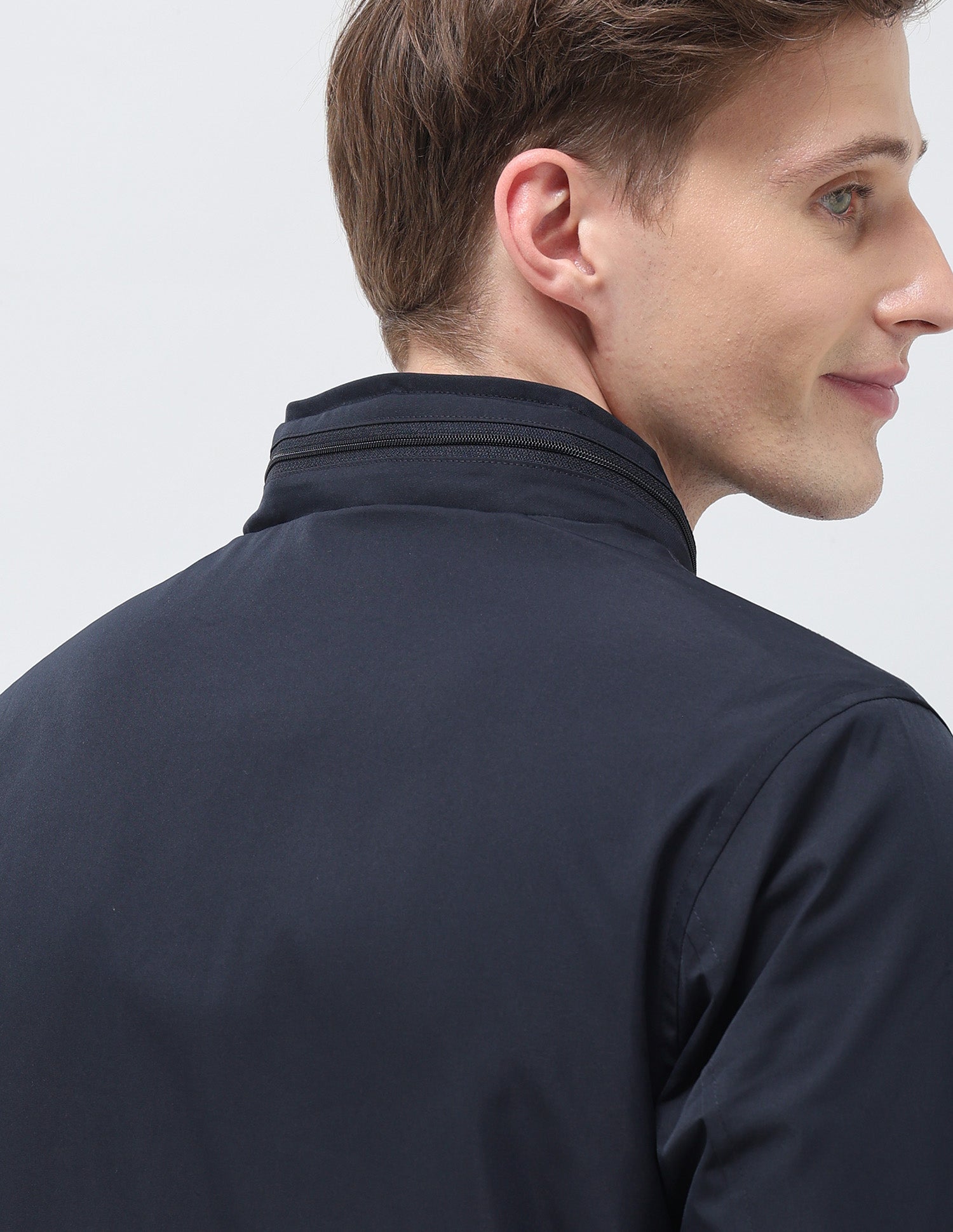 Regular Fit Solid Packable Hood Jacket Navy - U.S. Polo Assn. India | Large