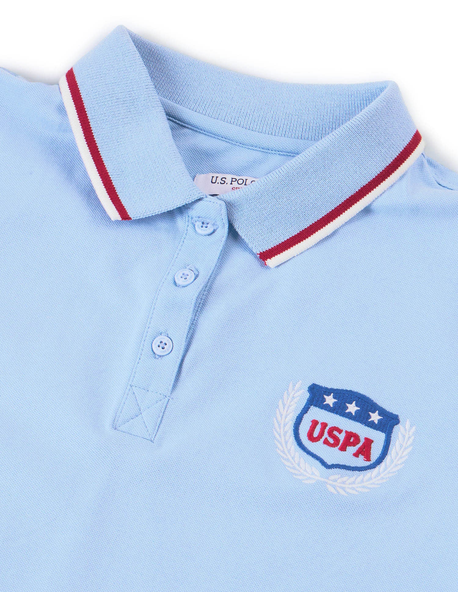 Regular Fit Tipped Polo Shirt Light Blue - U.S. POLO ASSN. | Large