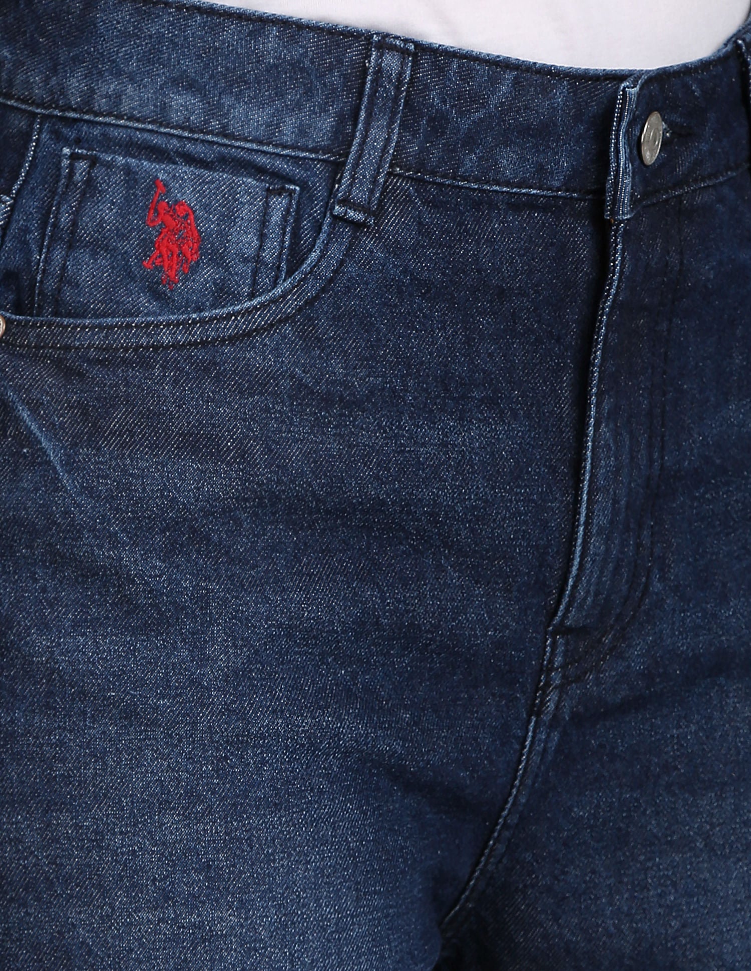 Slit Hem Flared Jeans Dark Blue - U.S. Polo Assn. India | Large
