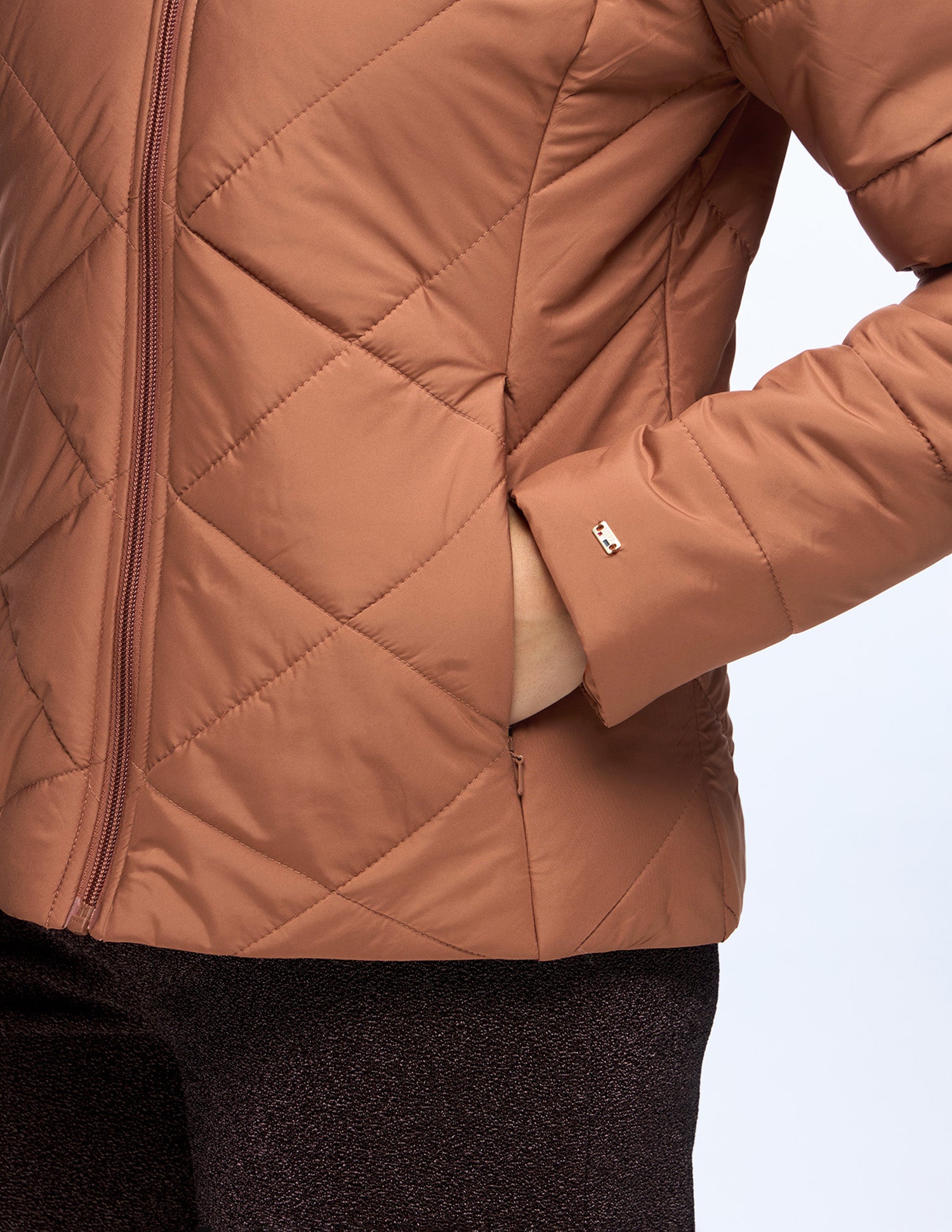 Regular Fit Quilted Jacket Rust - U.S. Polo Assn. India | Large