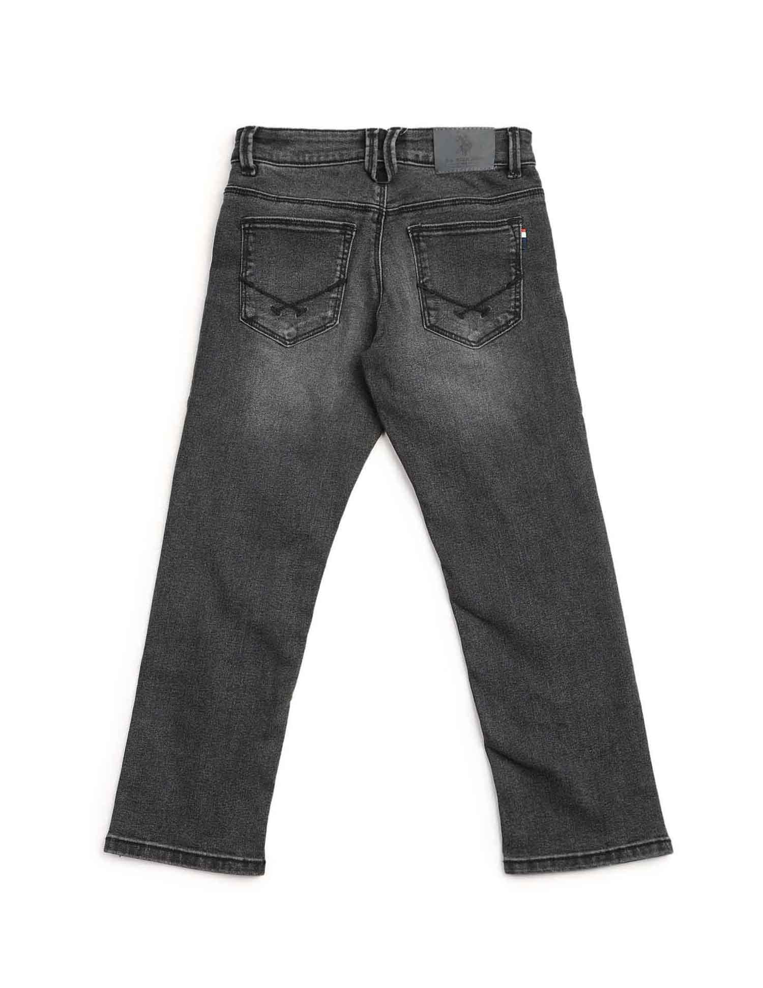 Boys Relaxed Fit Grey Jeans Dark Grey - U.S. POLO ASSN. | Large