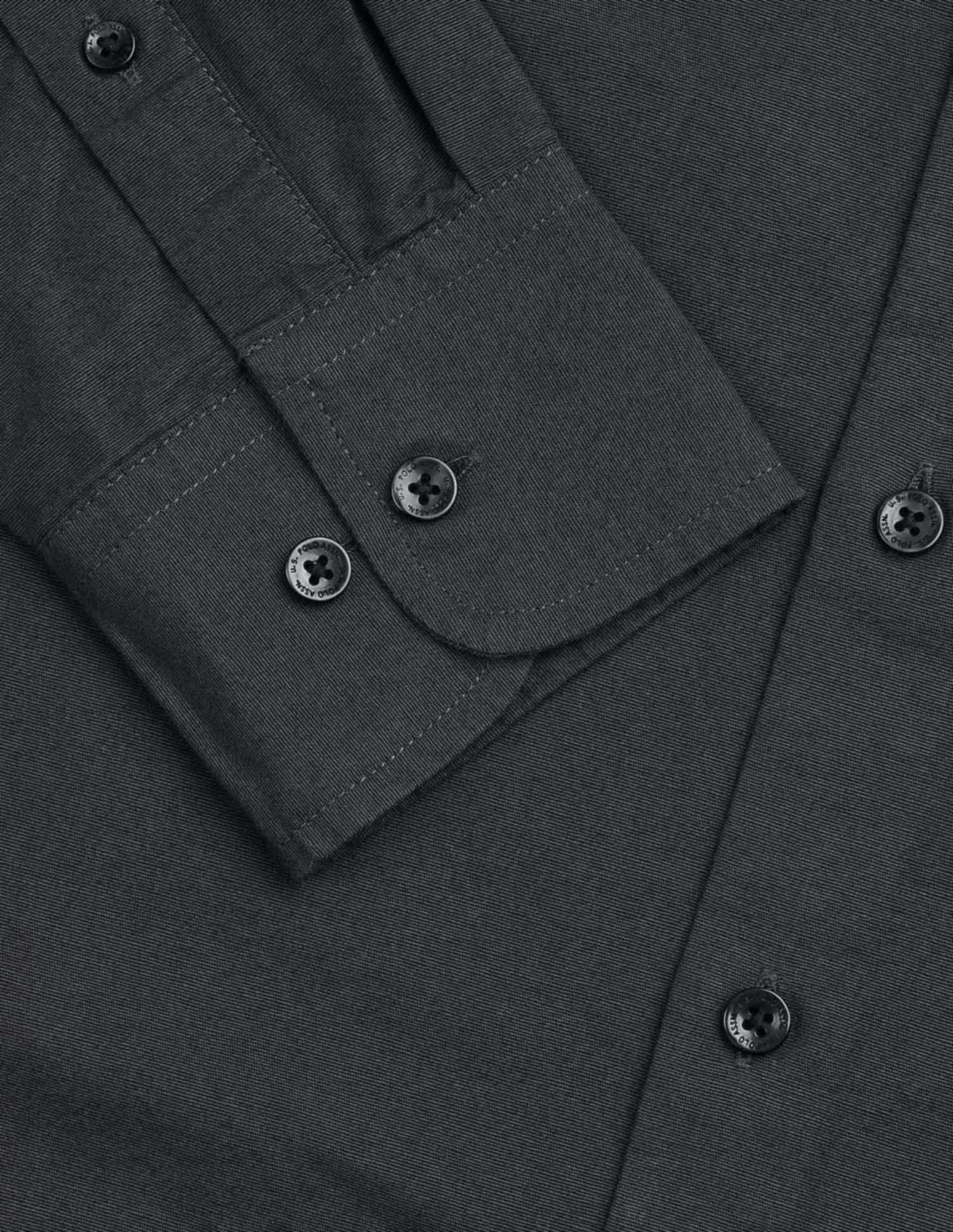 Tailored Fit Twill Shirt Dark Grey - U.S. Polo Assn. India | Large