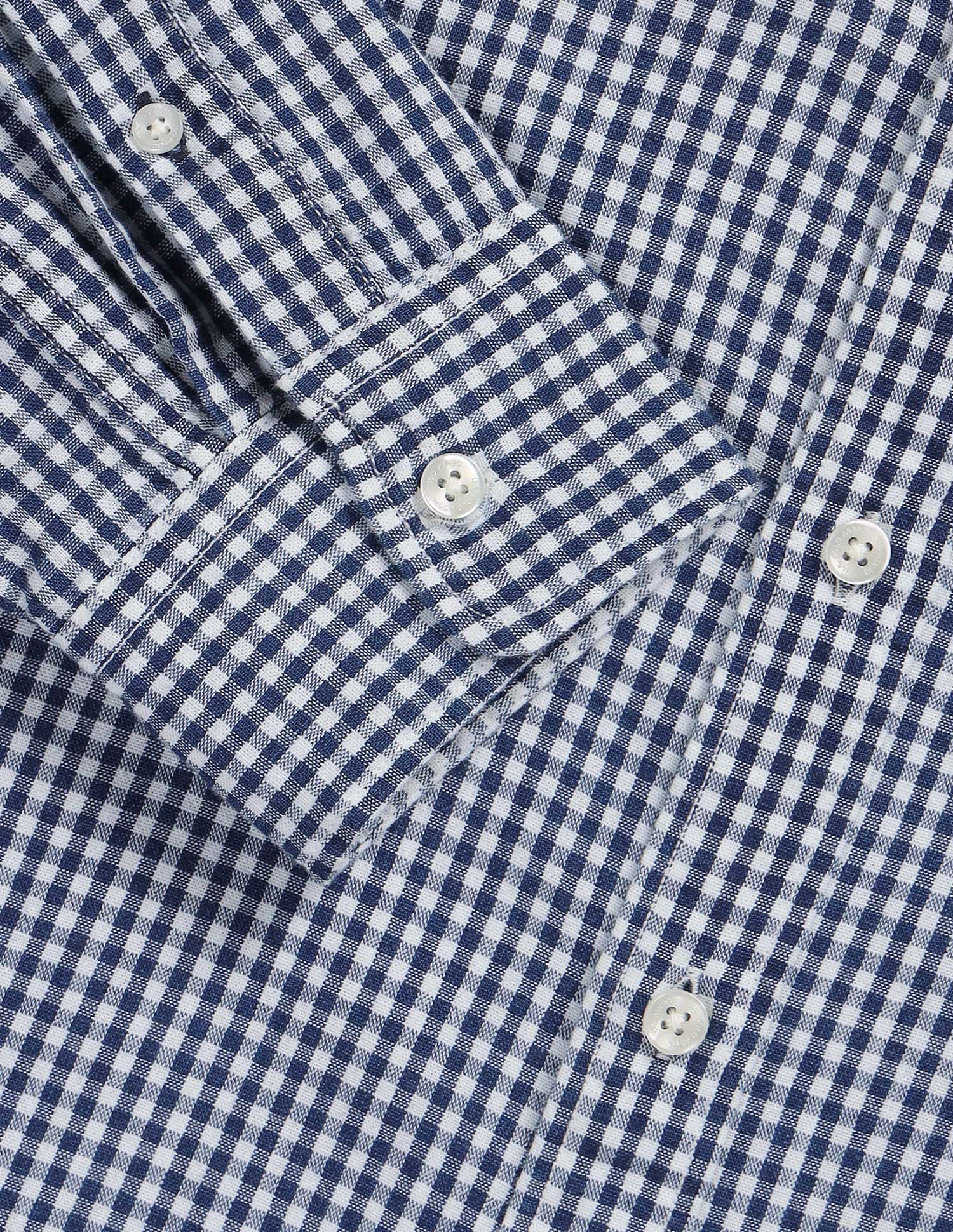 Gingham Checked Relaxed Fit Shirt Indigo - U.S. Polo Assn. India | Large