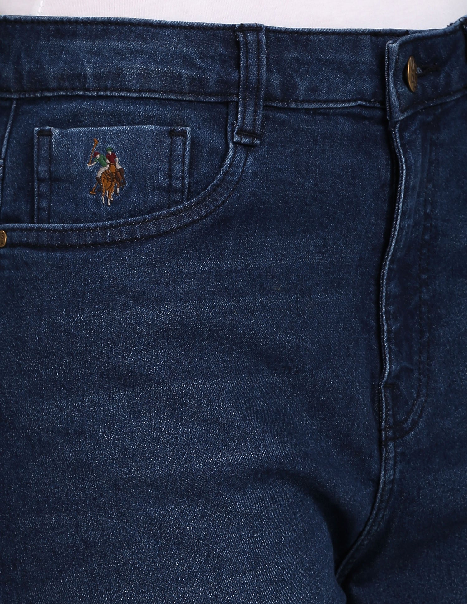 Stone Wash Flared Jeans Dark Blue - U.S. Polo Assn. India | Large