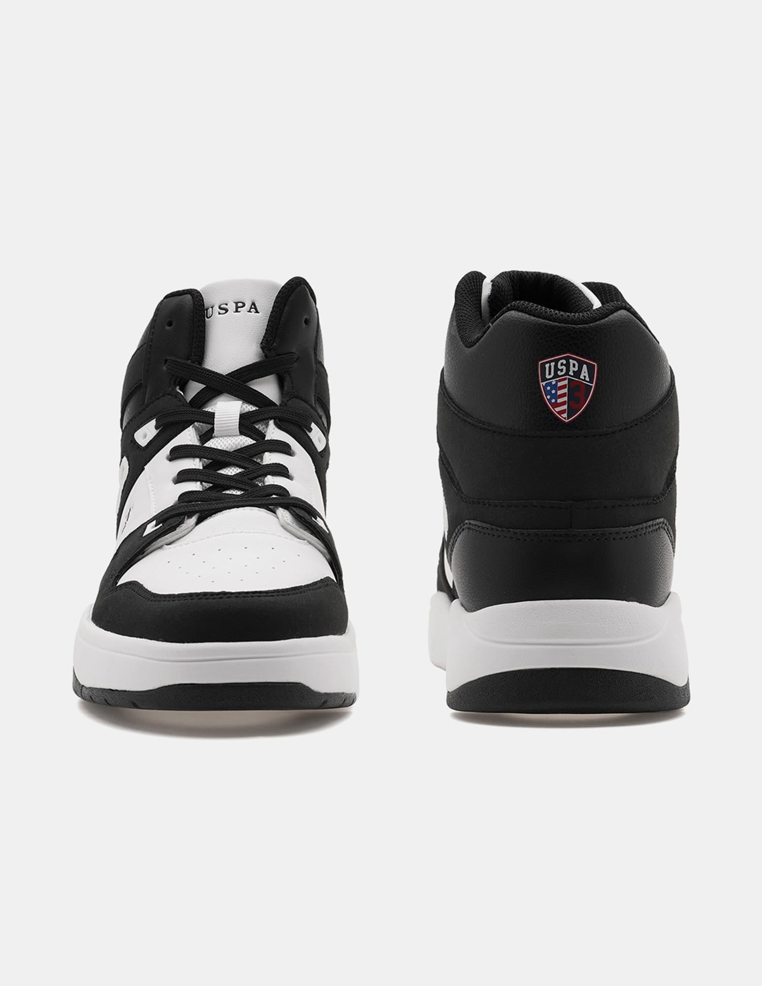 Men Bruce Mid Top Sneakers Black - U.S. Polo Assn. India | Large