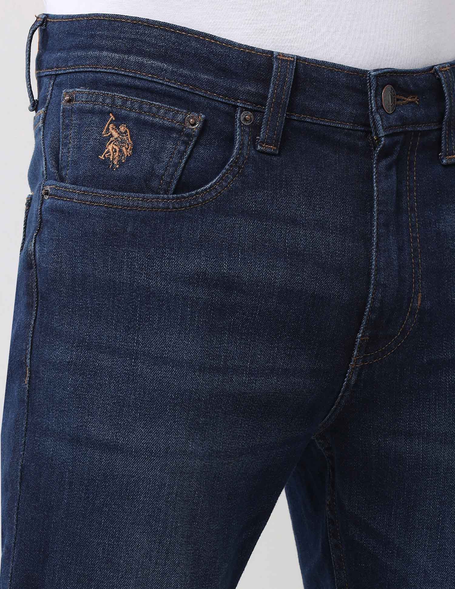 Cole Comfort Cropped Blue Jeans Dark Wash - U.S. Polo Assn. India | Large
