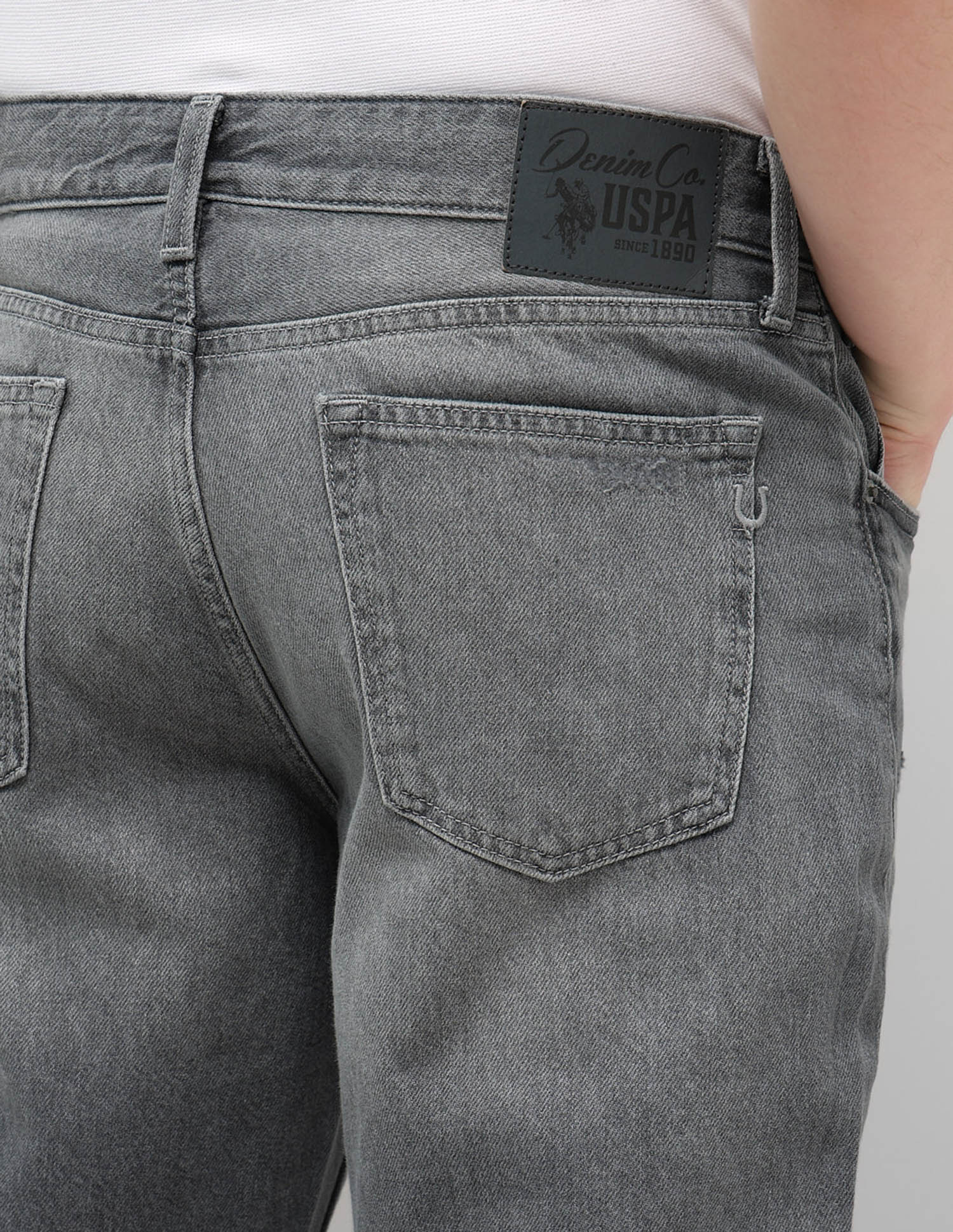 Shawn Relaxed Fit Grey Jeans Light Grey - U.S. POLO ASSN. | Large