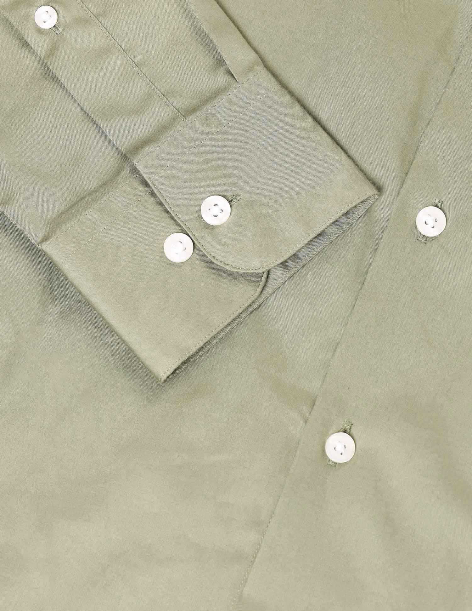 Tailored Fit Satin Shirt Light Olive - U.S. POLO ASSN. | Large