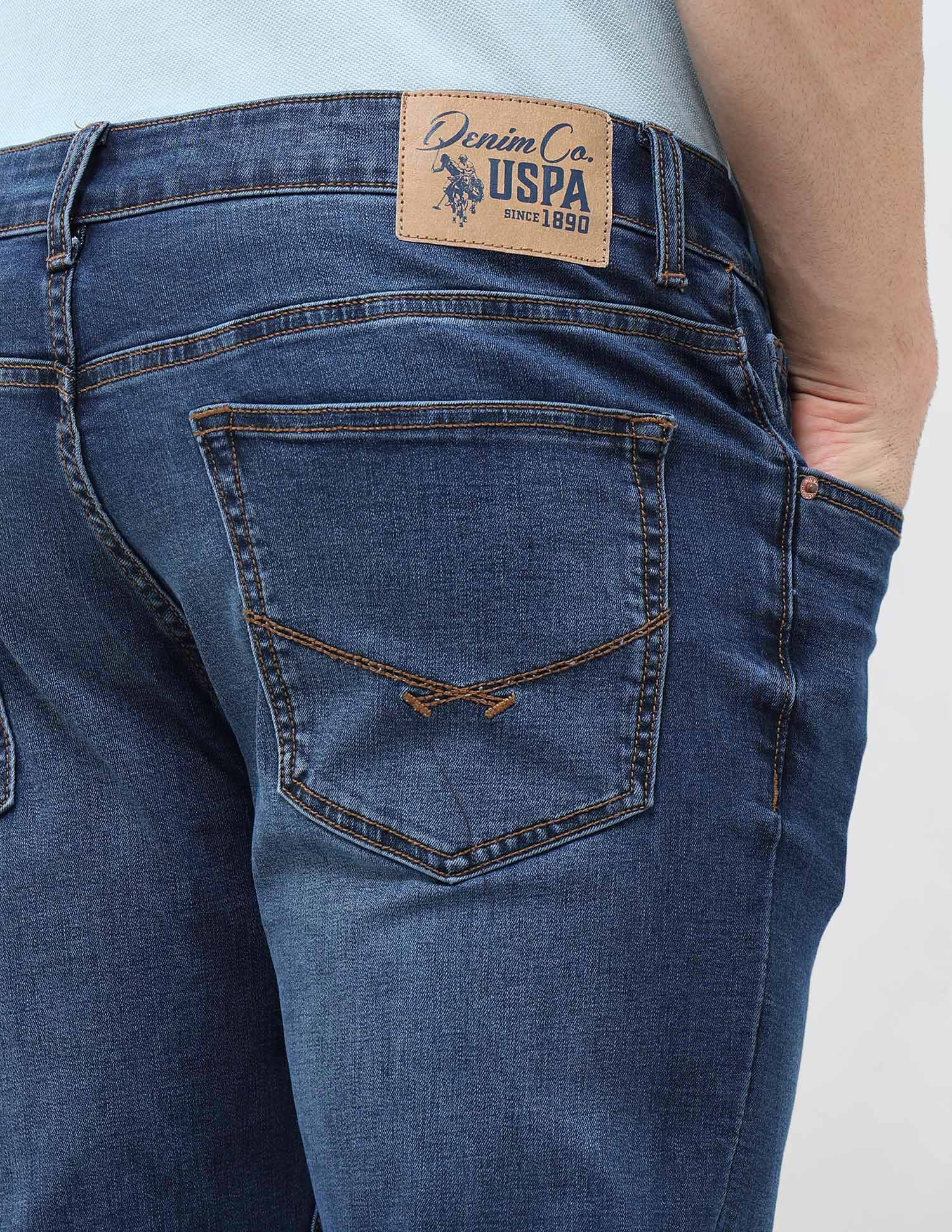 Brandon Slim Tapered Fit Blue Jeans Indigo - U.S. POLO ASSN. | Large