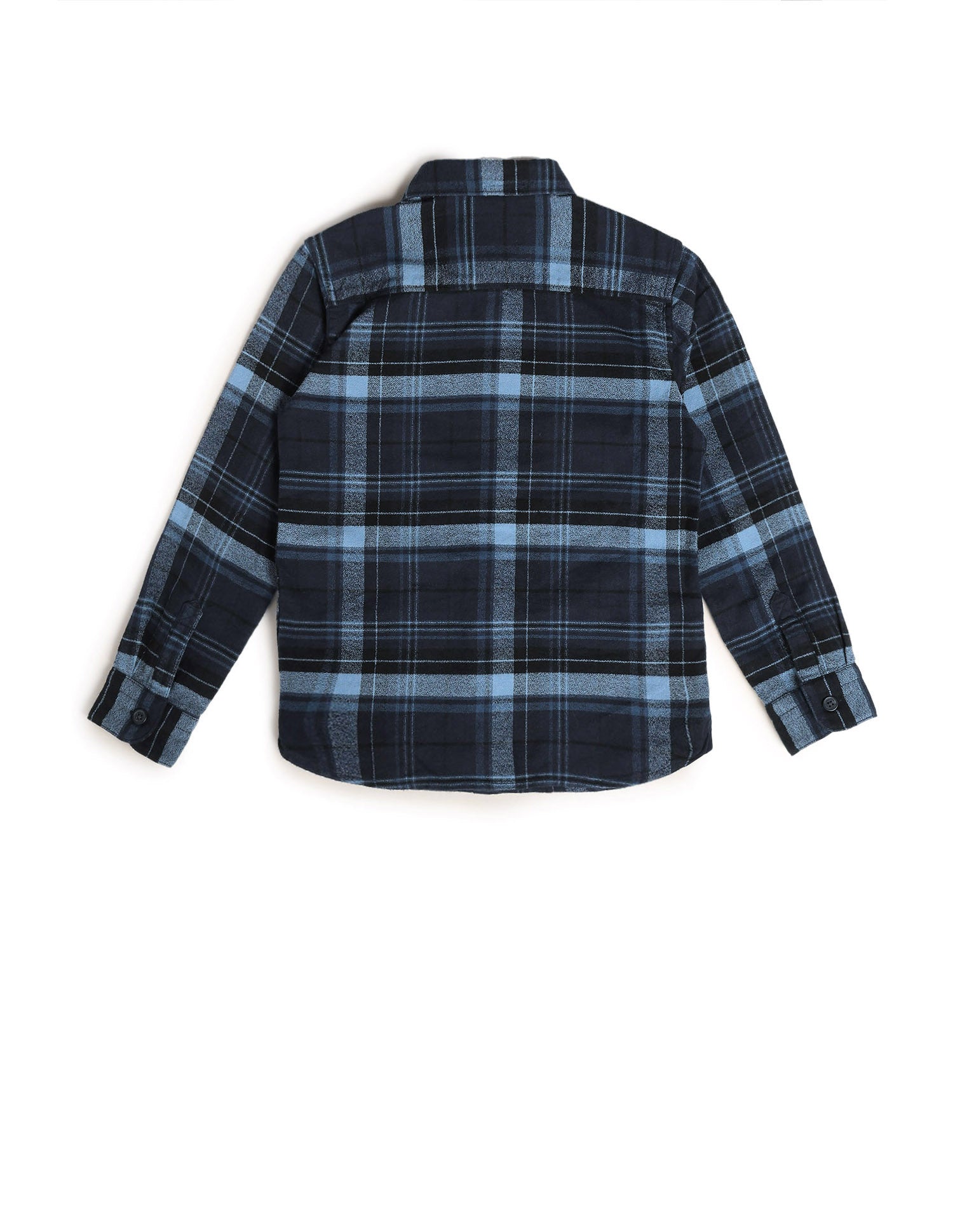 Boys Plaid Checked Regular Fit Shirt Navy - U.S. POLO ASSN. | Large