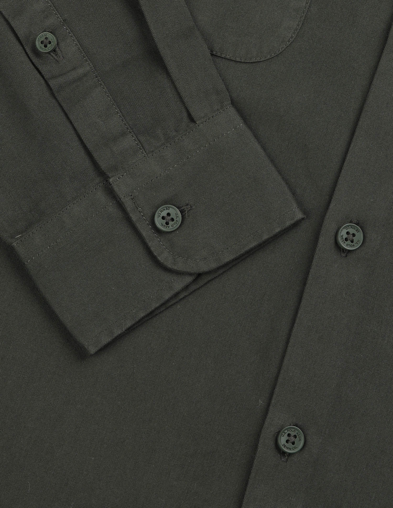 Twill Relaxed Fit Shirt Dark Green - U.S. POLO ASSN. | Large