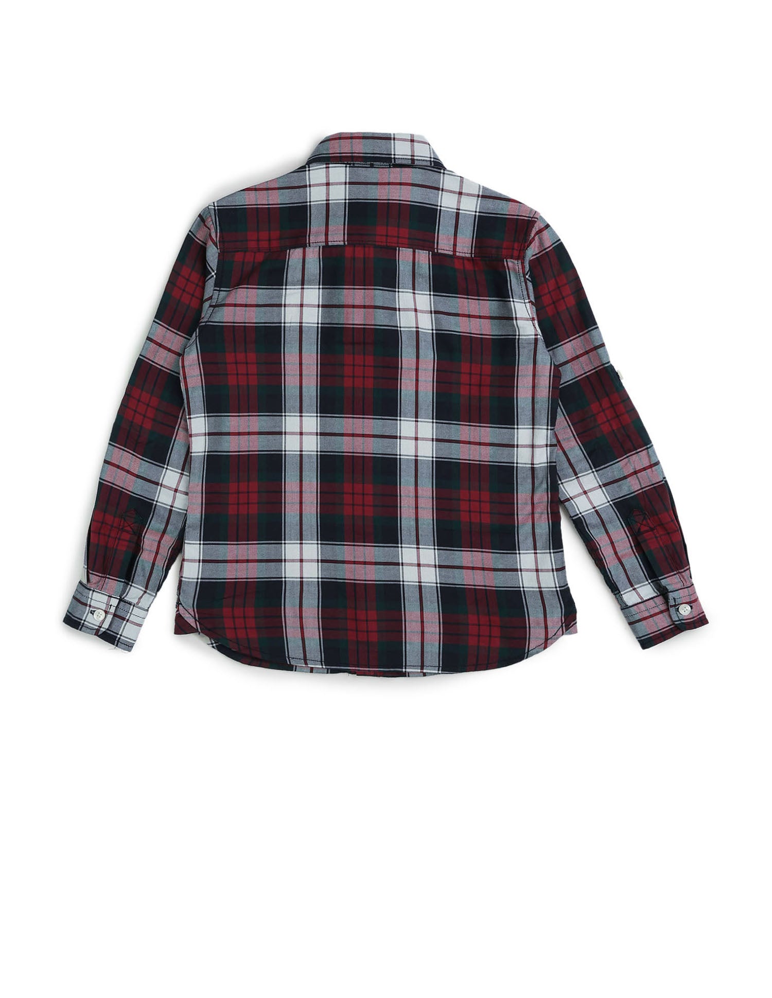 Boys Plaid Checked Twill Shirt Red - U.S. POLO ASSN. | Large