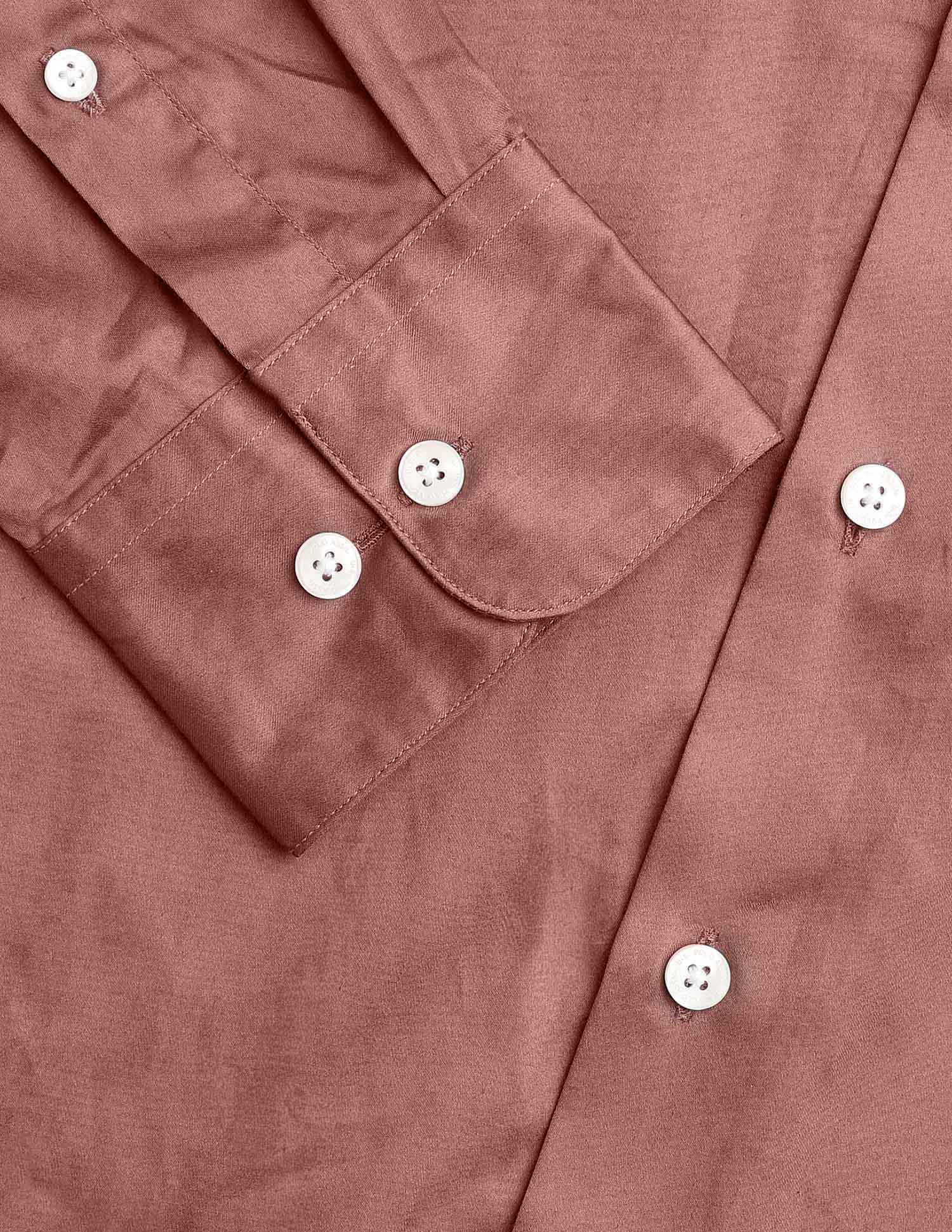 Tailored Fit Satin Pure Cotton Shirt Light Burgundy - U.S. Polo Assn. India | Large