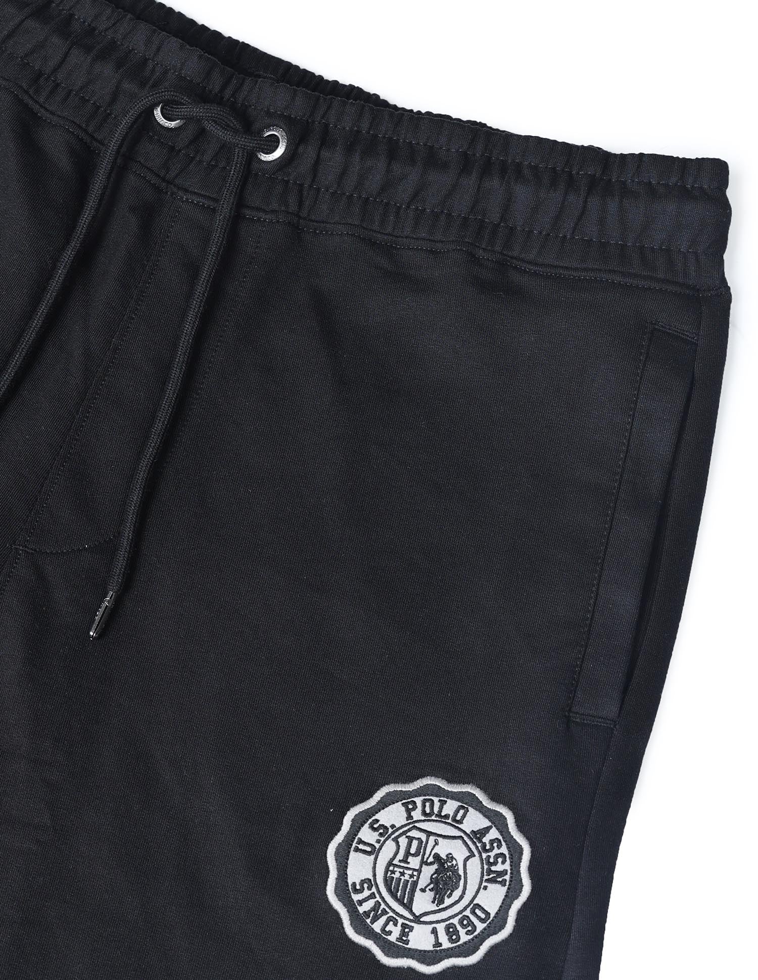 Mid Rise Solid Track Pants Black - U.S. POLO ASSN. | Large