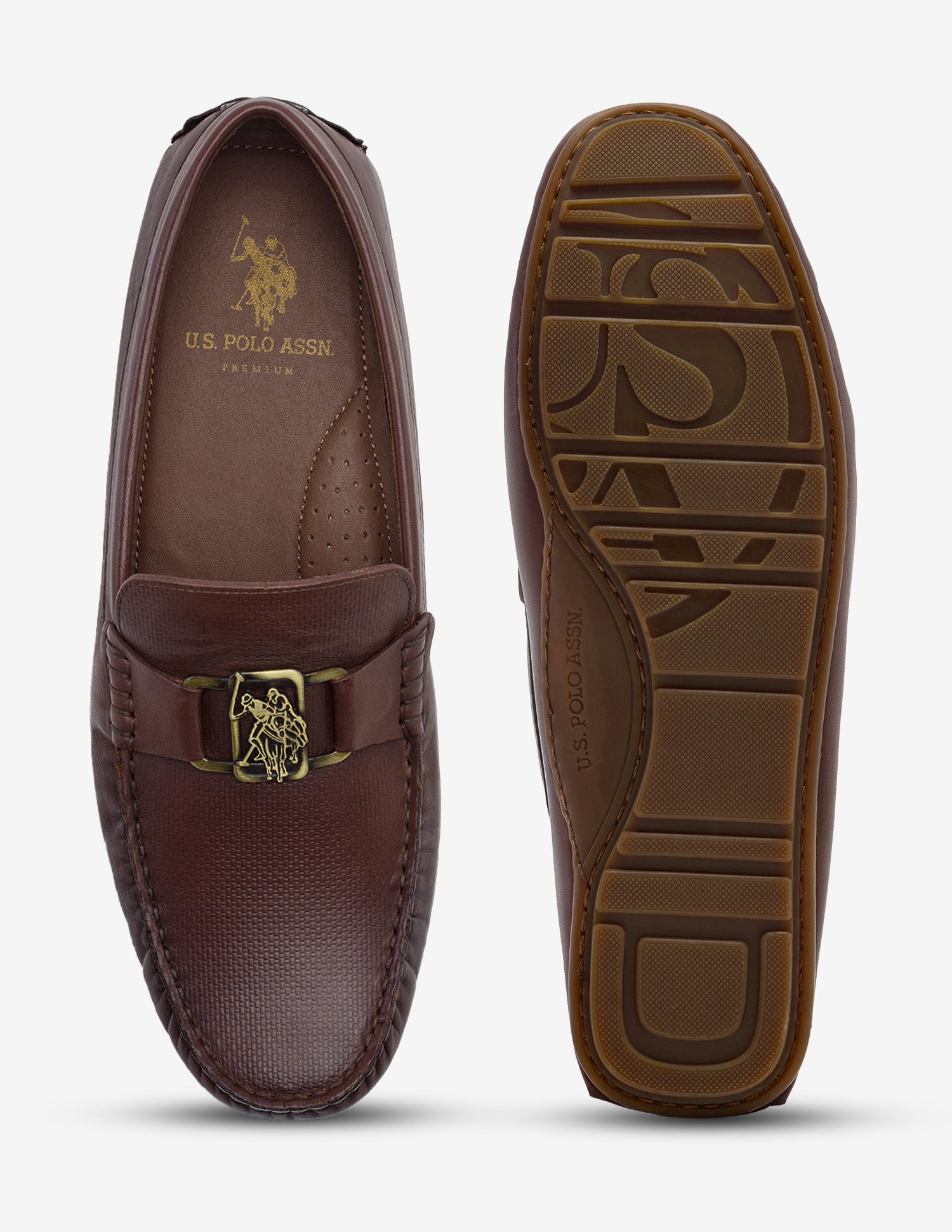 Aven Leather Loafers Tan - U.S. Polo Assn. India | Large