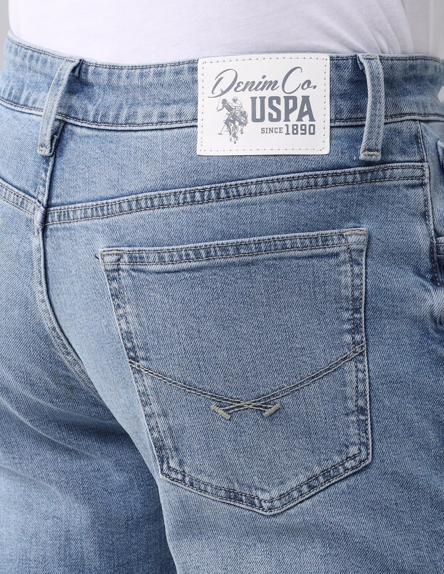 Connor Bootcut Fit Blue Jeans Light Wash - U.S. Polo Assn. India | Large