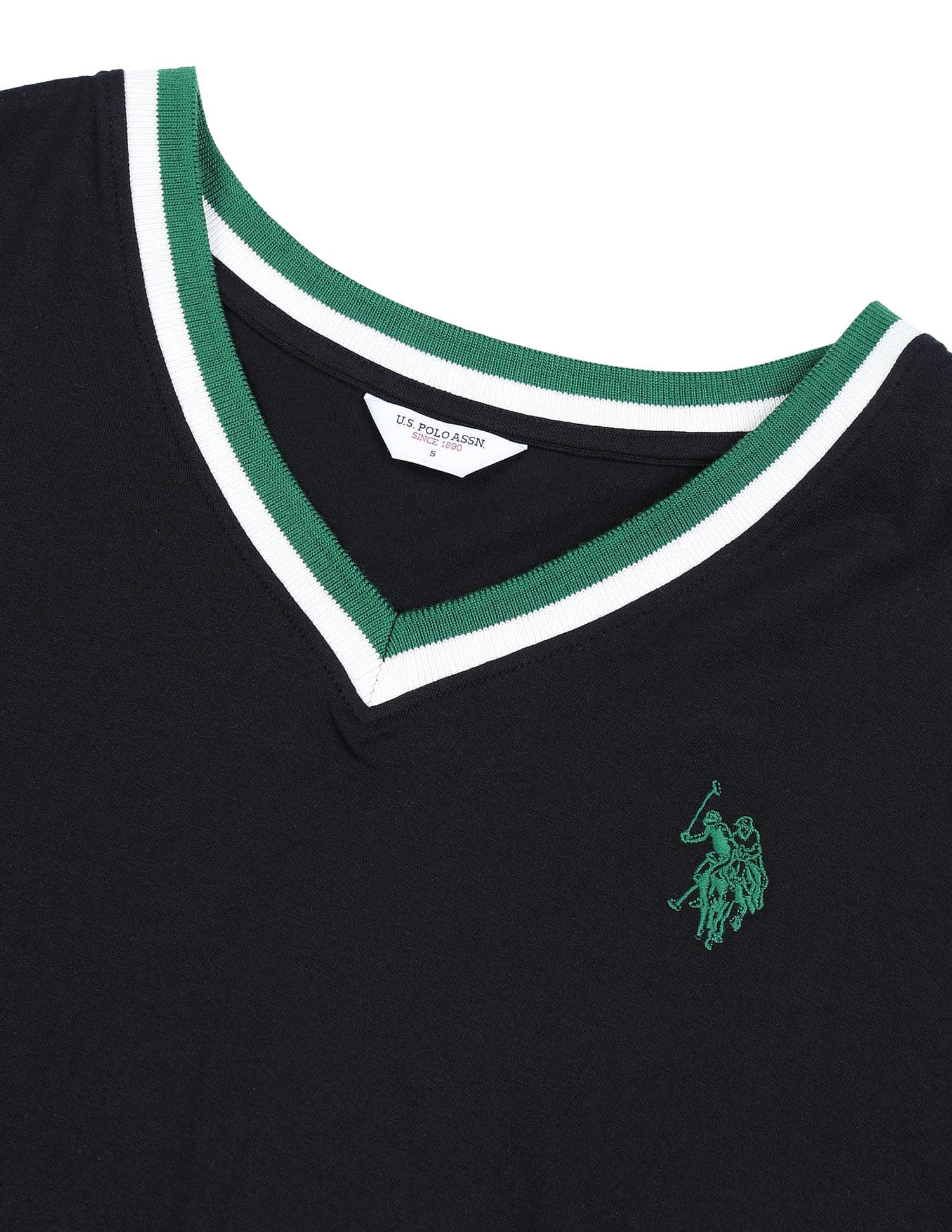 Oversized Fit Solid T-Shirt Black - U.S. POLO ASSN. | Large